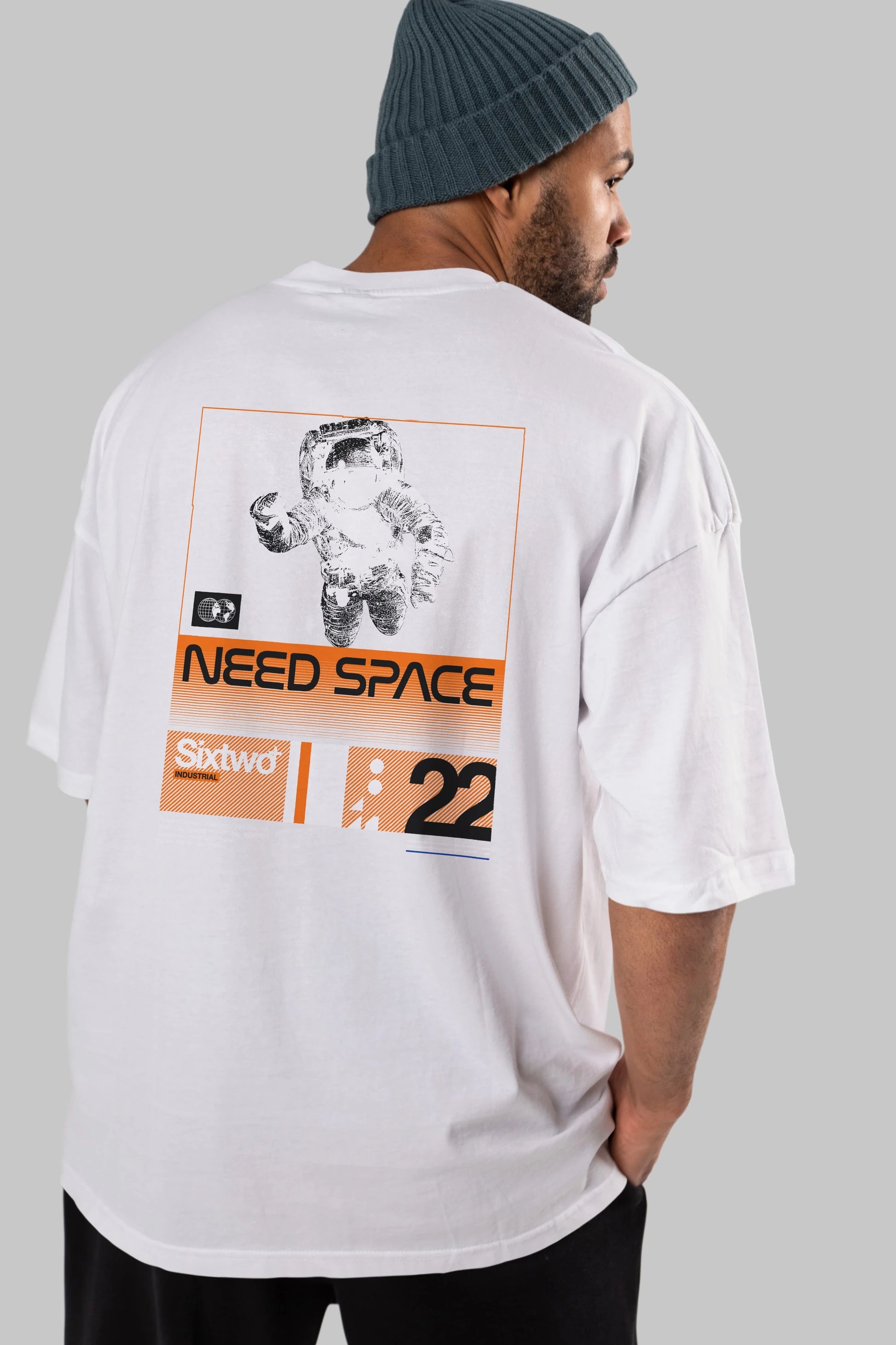 Need Space Arka Baskılı Oversize t-shirt Erkek Kadın Unisex