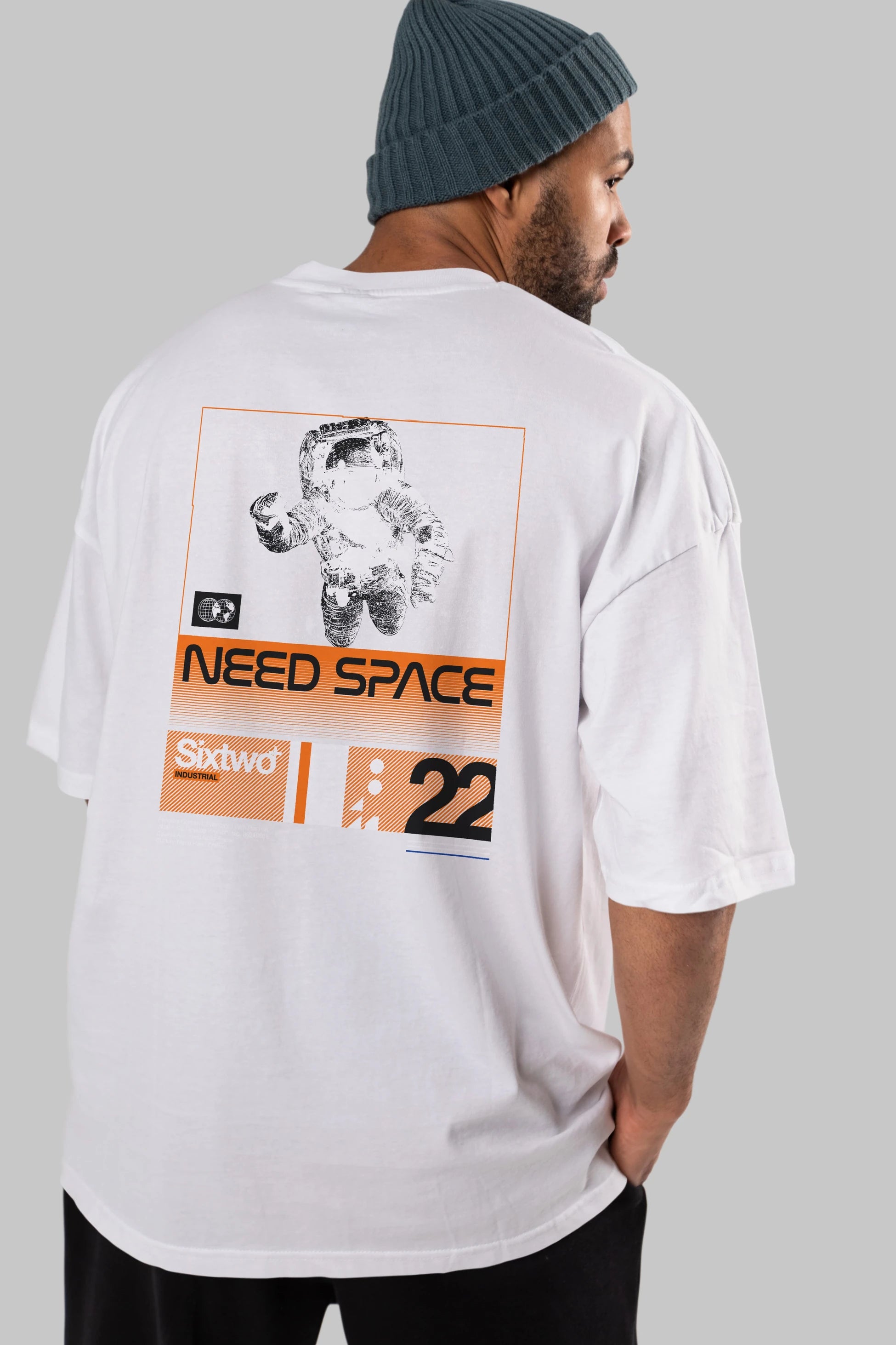 Need Space Arka Baskılı Oversize t-shirt Erkek Kadın Unisex