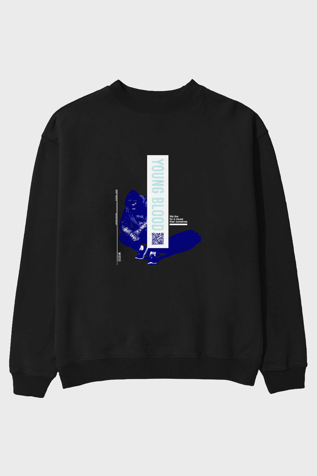 Young Blood Ön Baskılı Oversize Sweatshirt Erkek Kadın Unisex