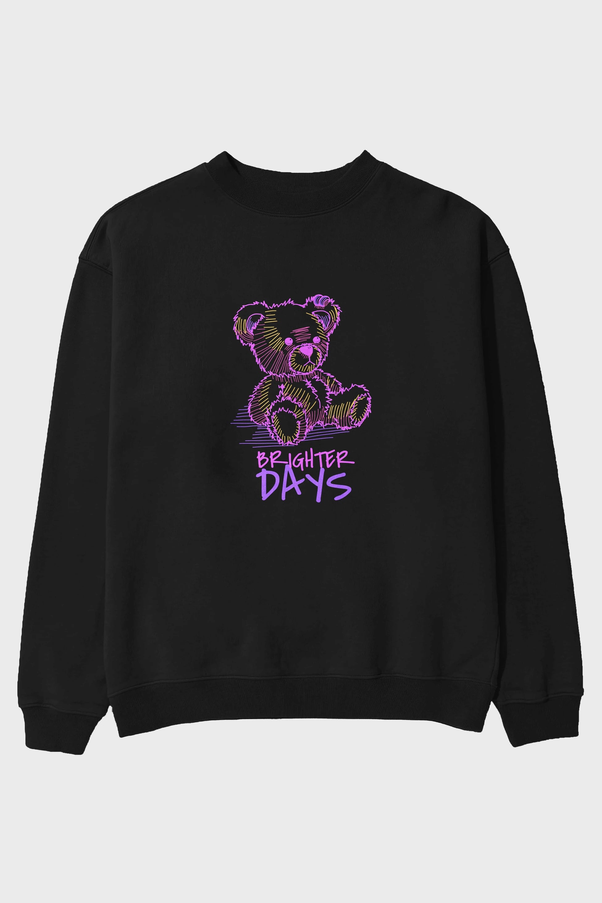 Brighter Days Ön Baskılı Oversize Sweatshirt Erkek Kadın Unisex