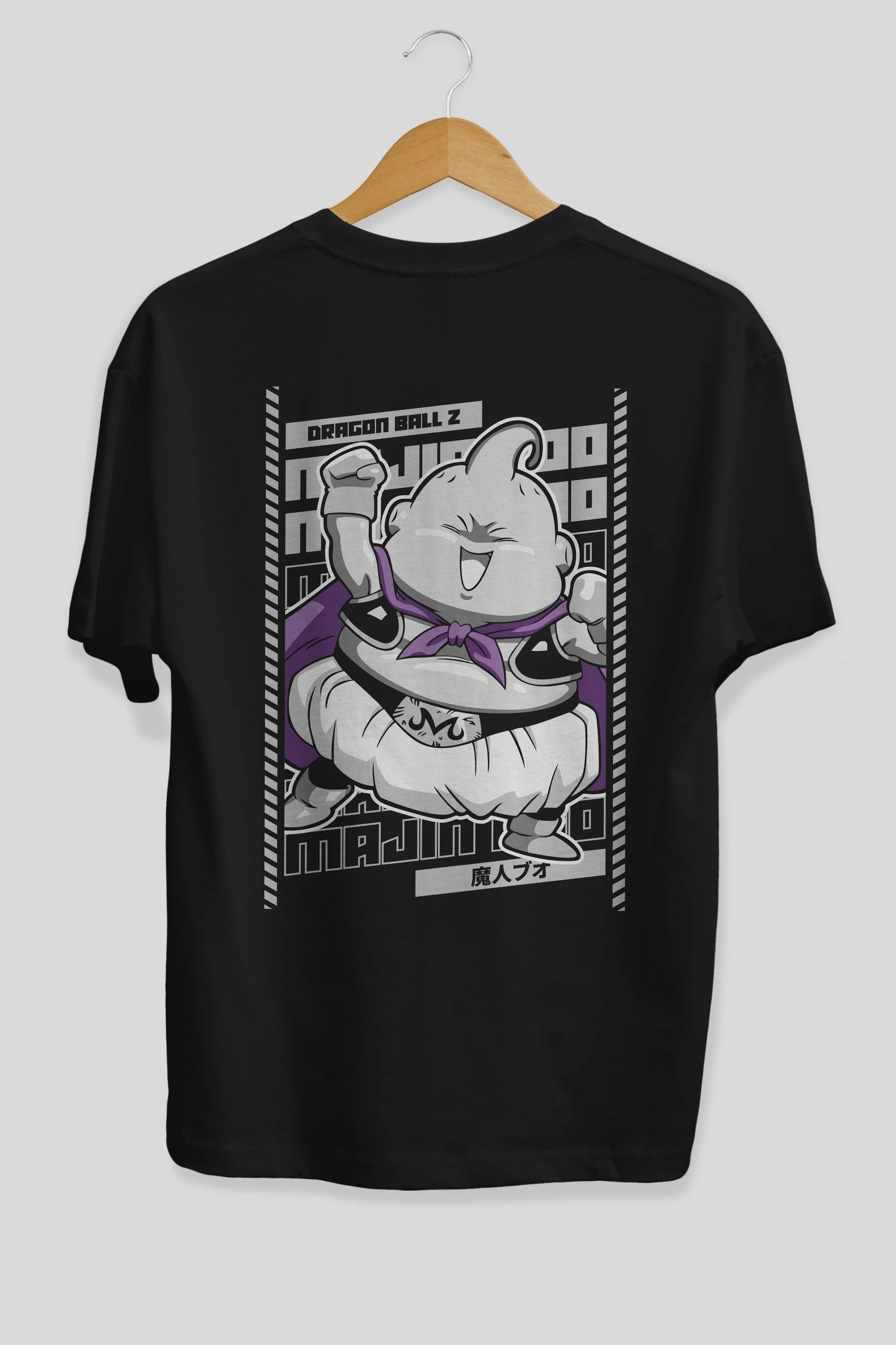MAJIN BOO2 Anime Arka Baskılı Oversize t-shirt Erkek Kadın Unisex