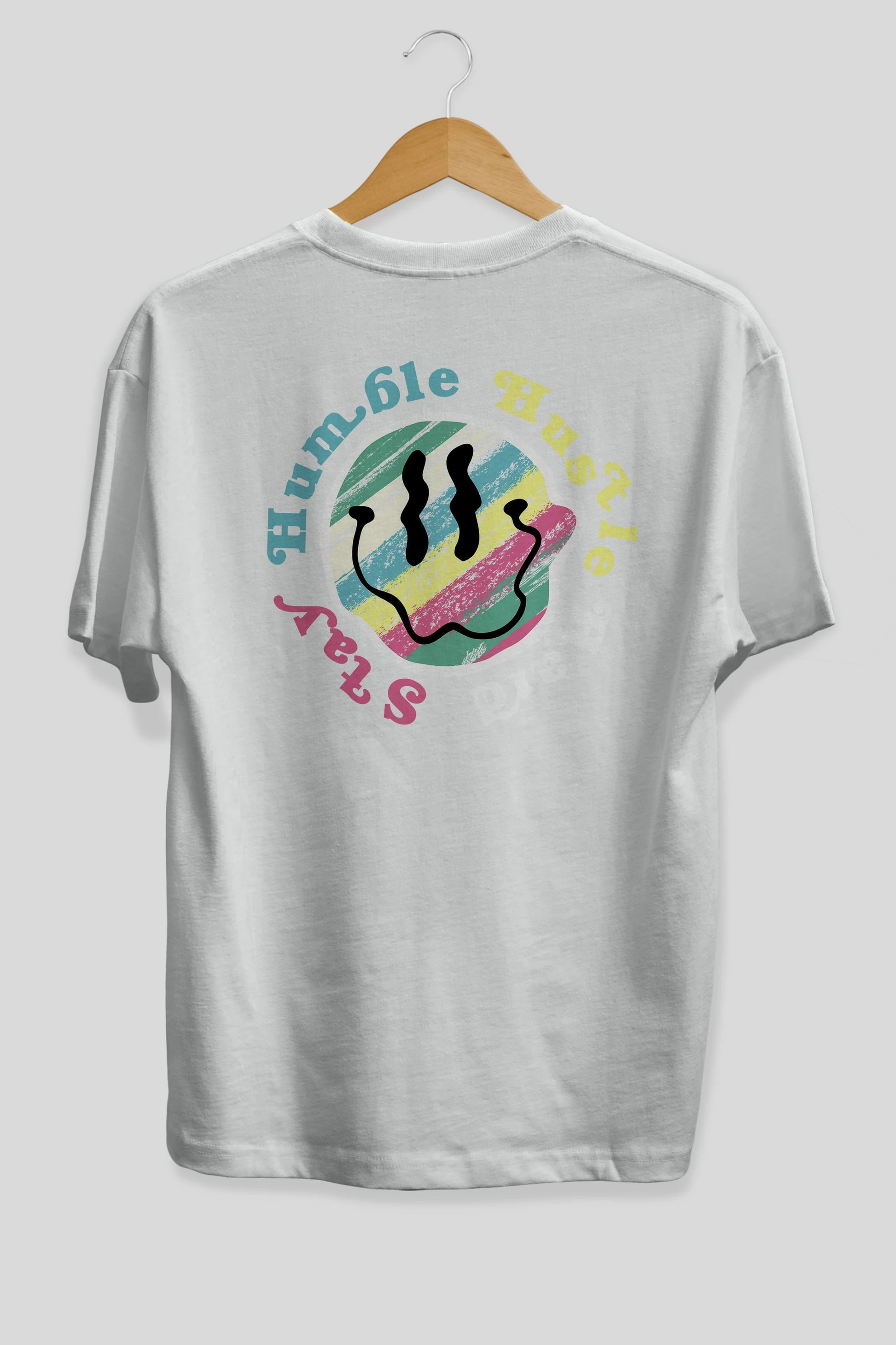 Stay Humble 2 Arka Baskılı Oversize t-shirt Erkek Kadın Unisex