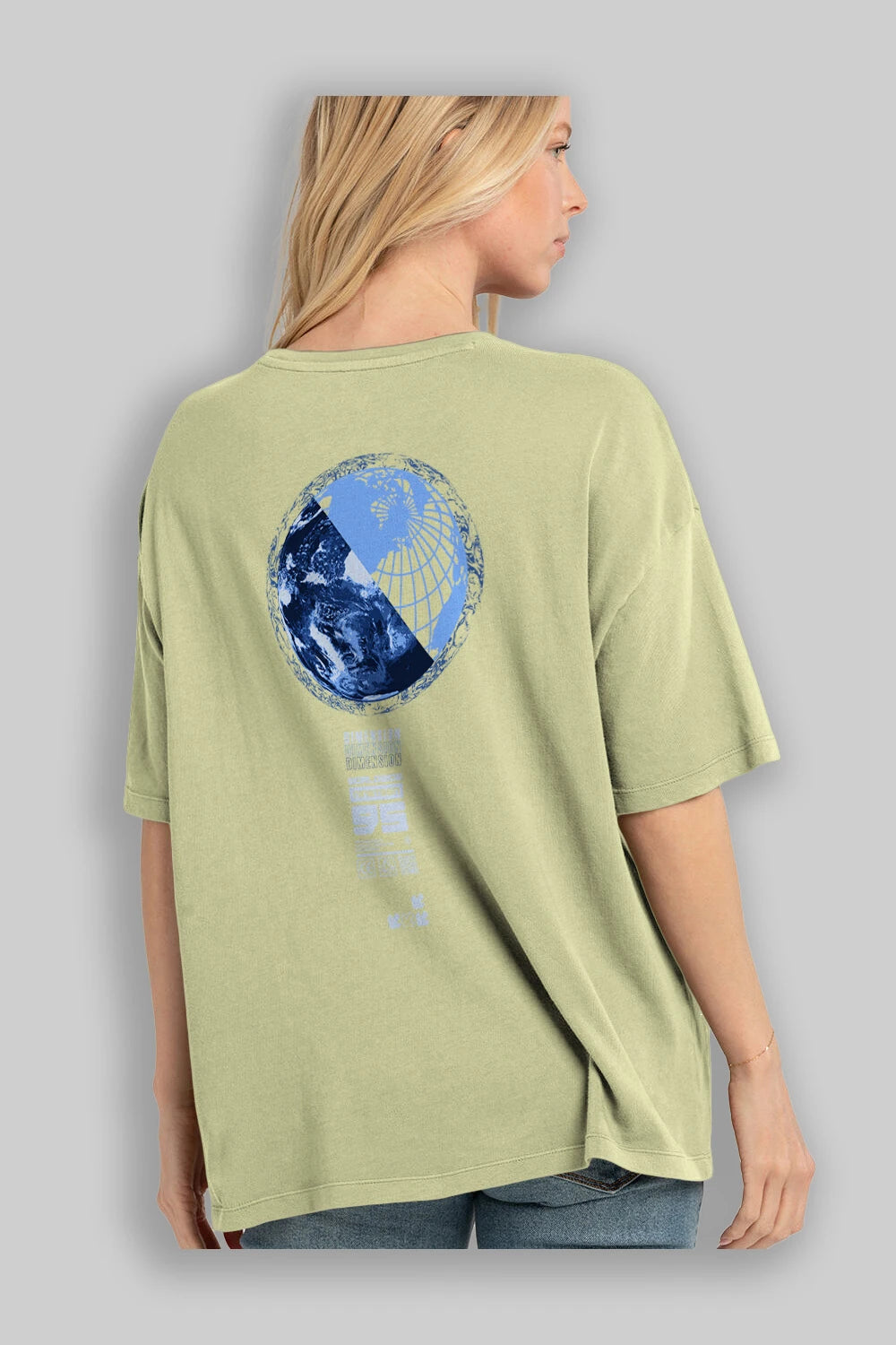Dimension 95 Arka Baskılı Oversize t-shirt Erkek Kadın Unisex