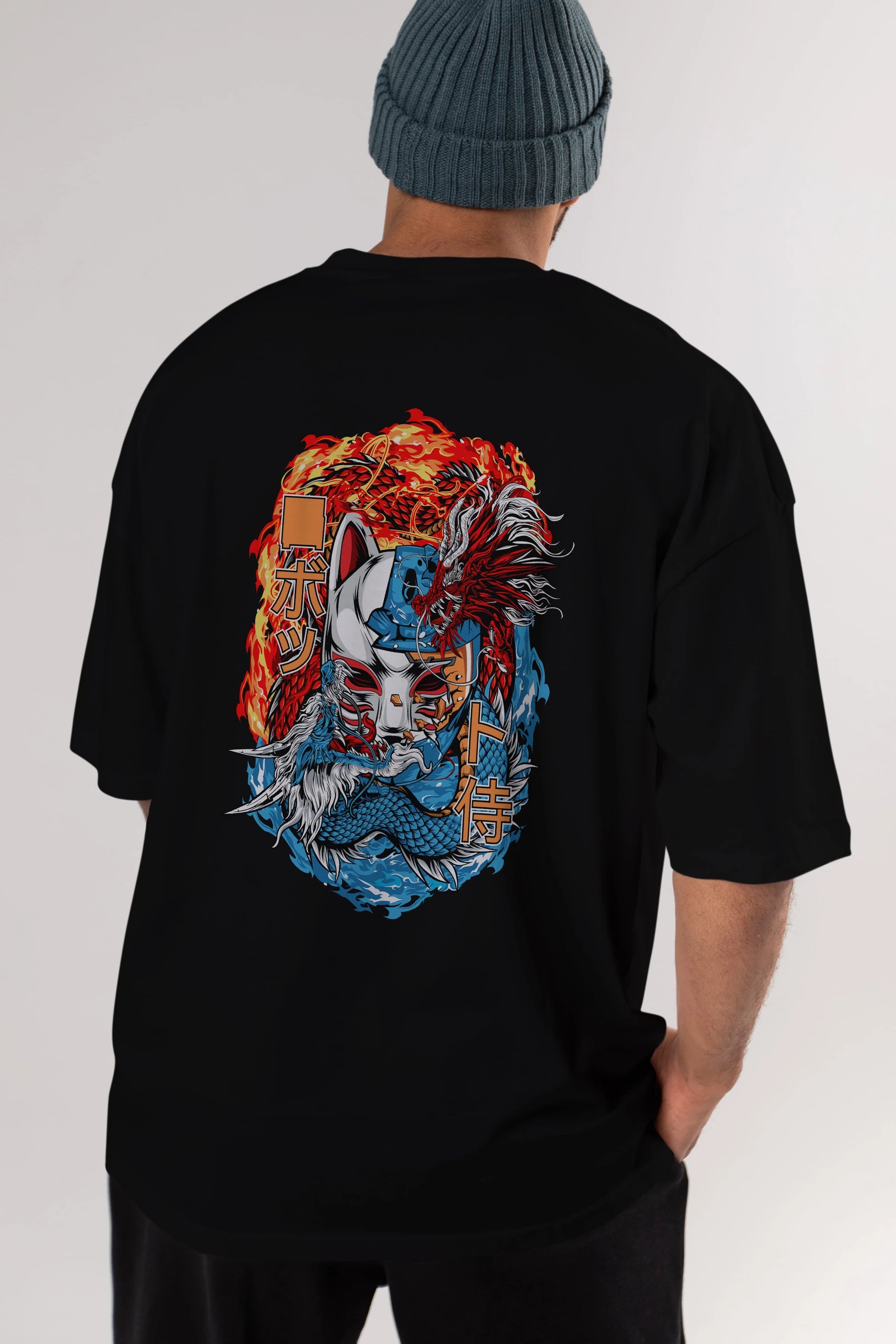 ONE PIECE (7) Anime Arka Baskılı Oversize t-shirt Erkek Kadın Unisex
