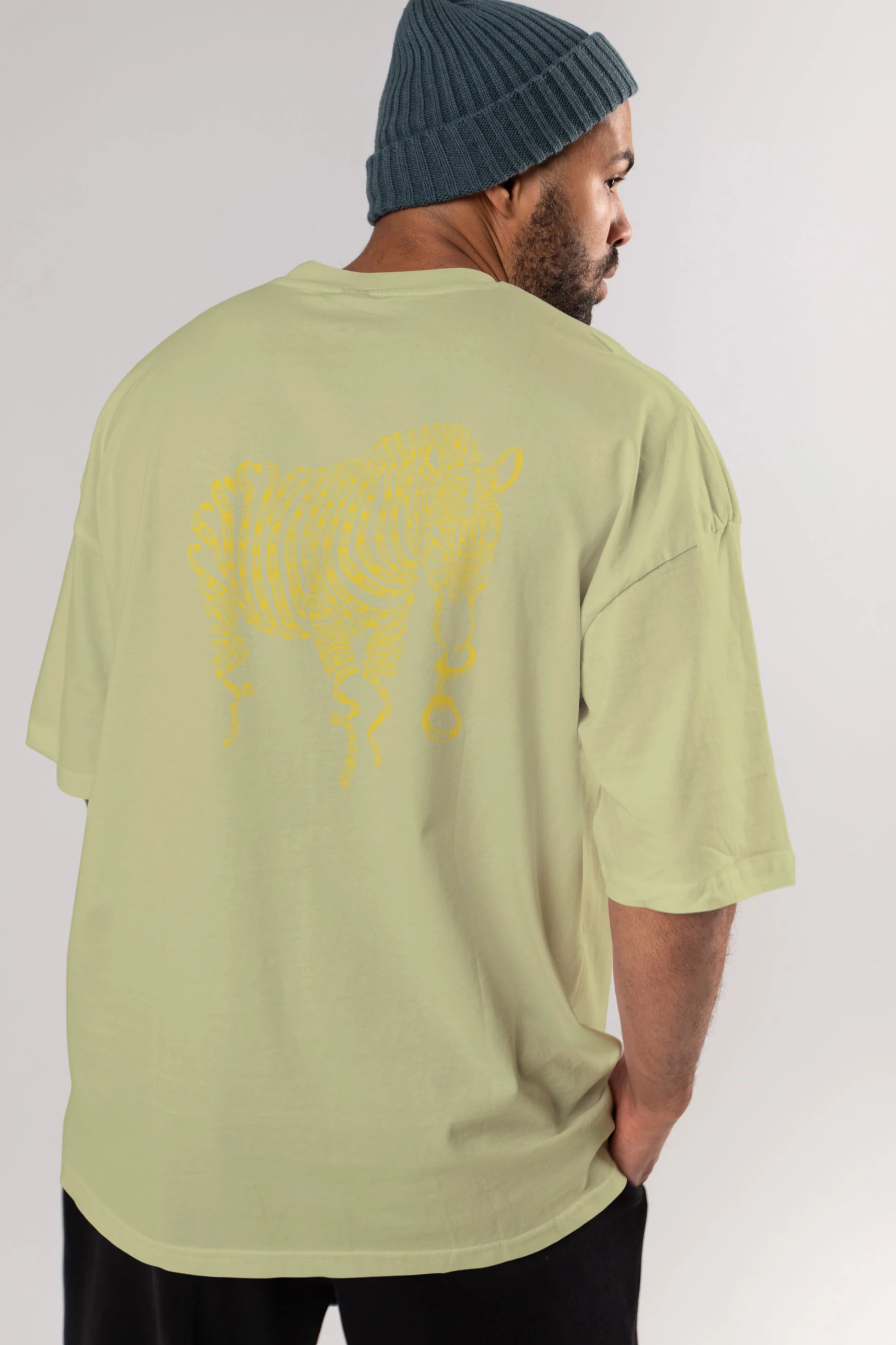 Nature of Crime Arka Baskılı Oversize t-shirt %100 pamuk Erkek Kadın Unisex