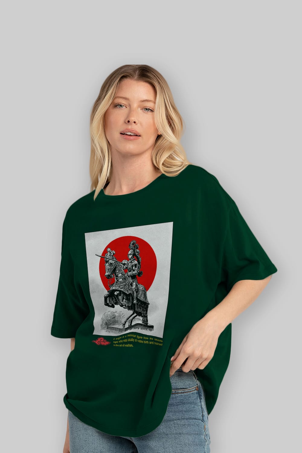 Japan Streetwear 2 Ön Baskılı Oversize t-shirt Erkek Kadın Unisex
