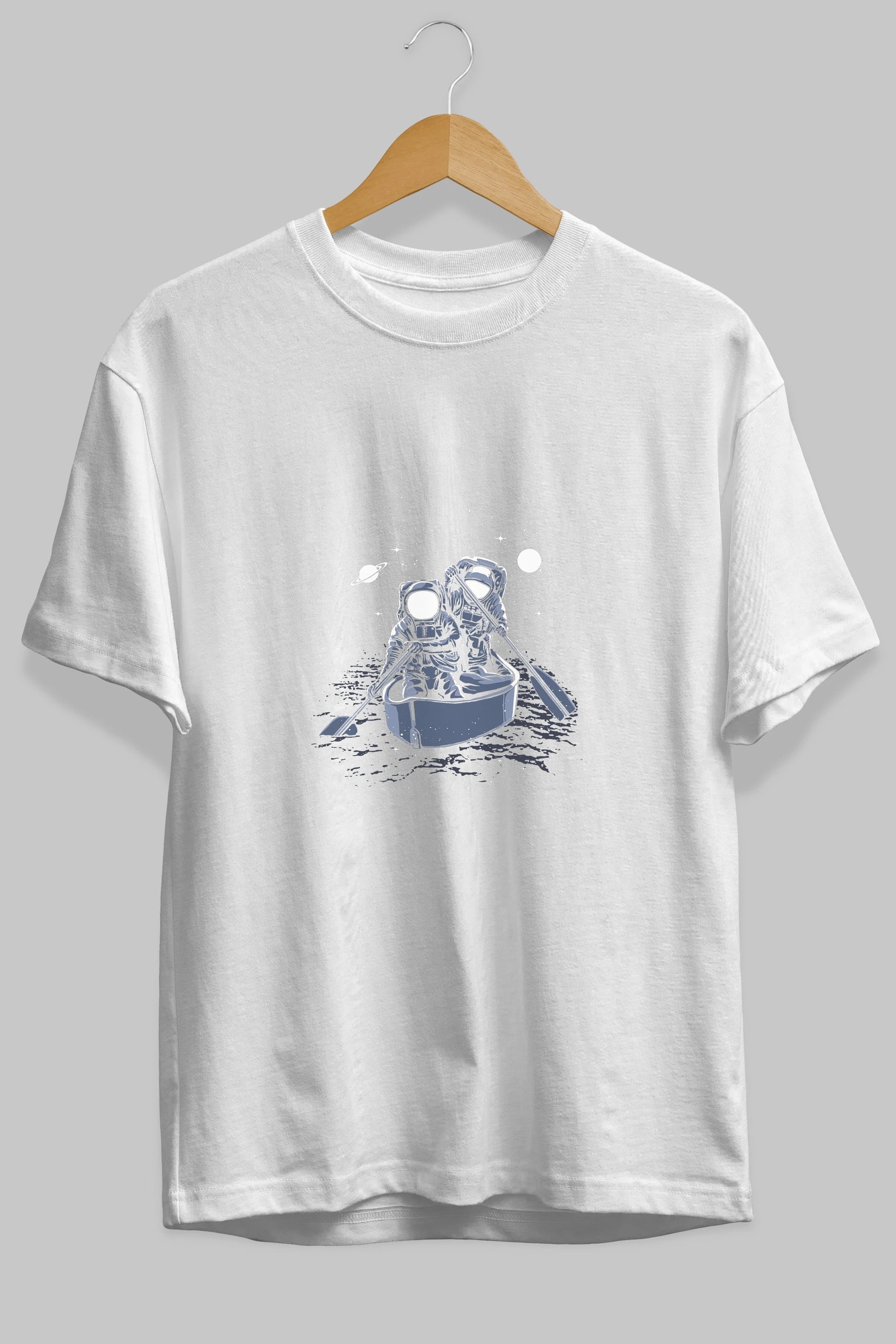 Across The Galaxy Ön Baskılı Oversize t-shirt Erkek Kadın Unisex %100 Pamuk tişort