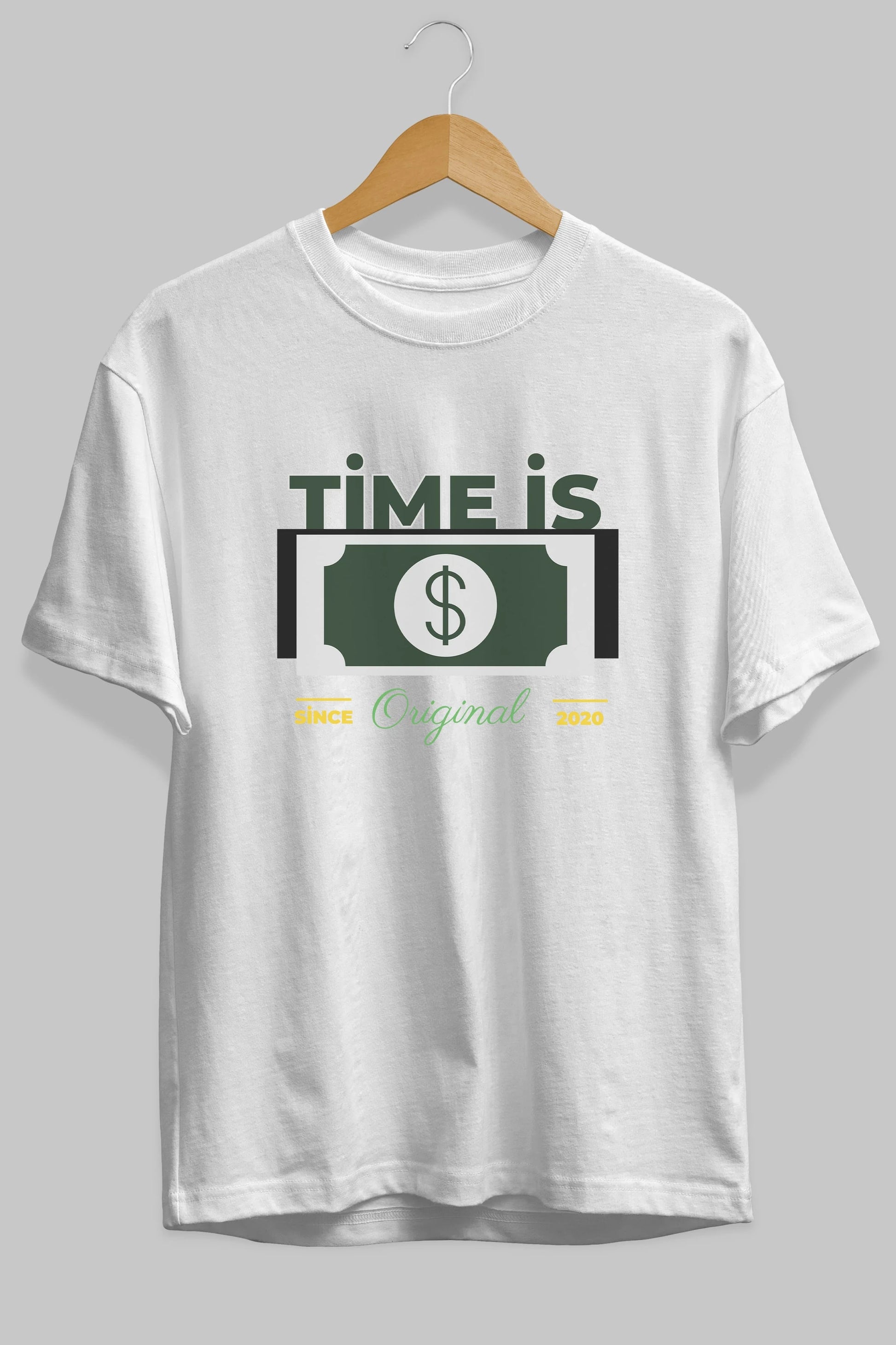Time is Original Ön Baskılı Oversize t-shirt Erkek Kadın Unisex