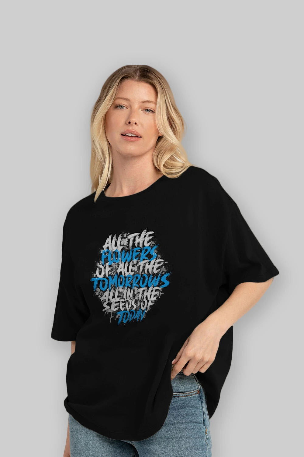 All The Flowers Of All The Tomorrows Ön Baskılı Oversize t-shirt Erkek Kadın Unisex