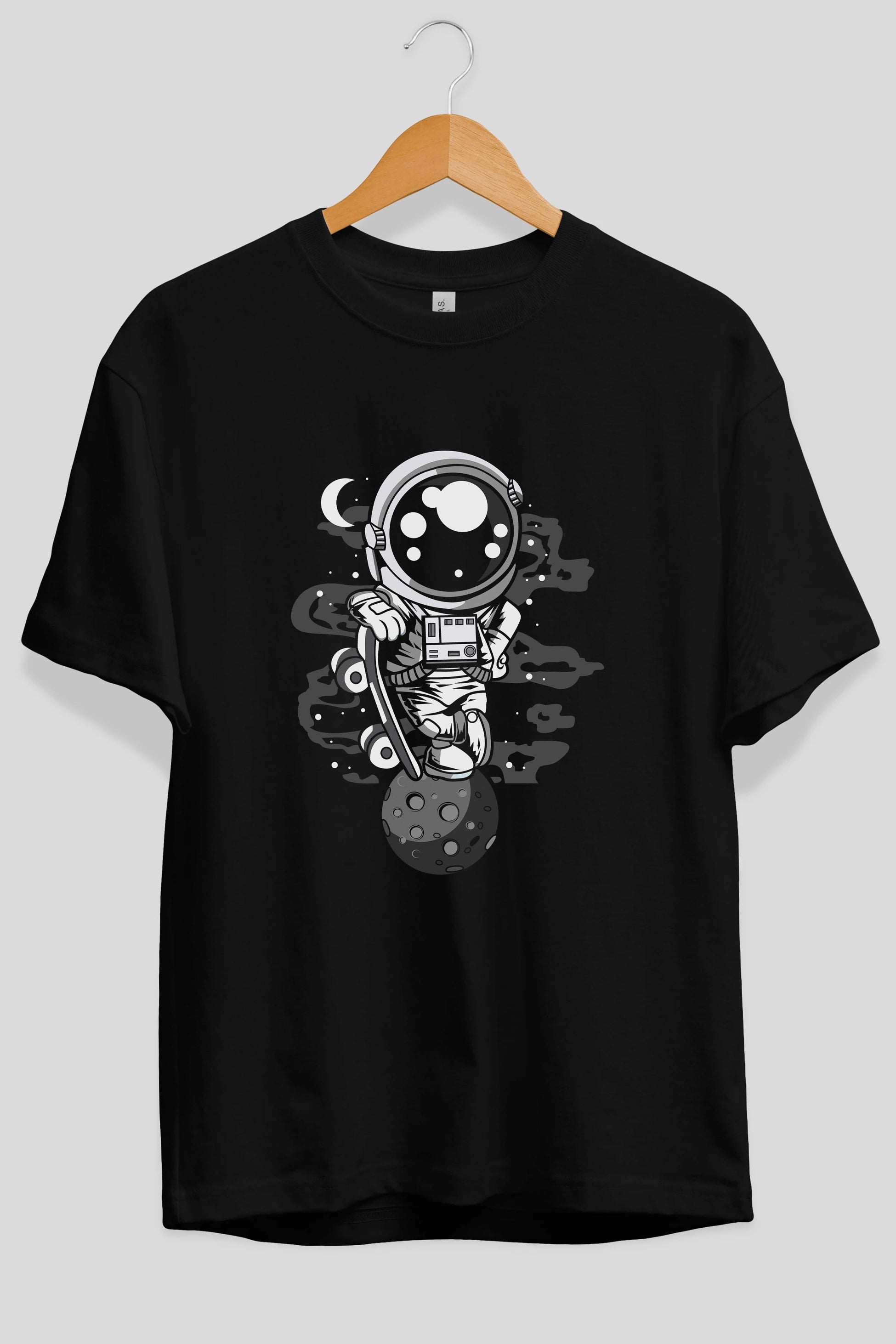 Astronaut Skater Boy Ön Baskılı Oversize t-shirt Erkek Kadın Unisex