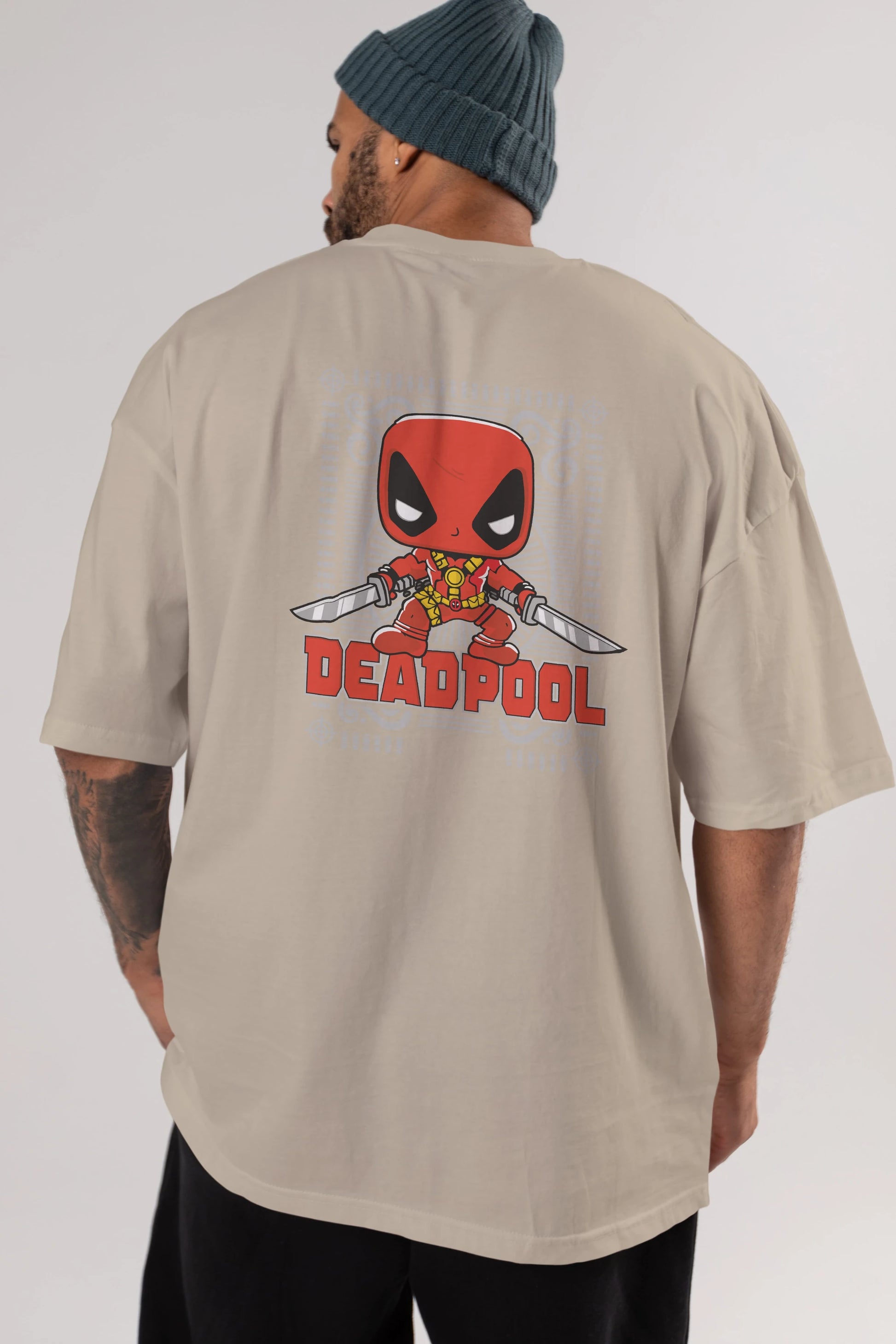 Deadpool (17) Arka Baskılı Oversize t-shirt Erkek Kadın Unisex %100 Pamuk Bisiklet Yaka tişort
