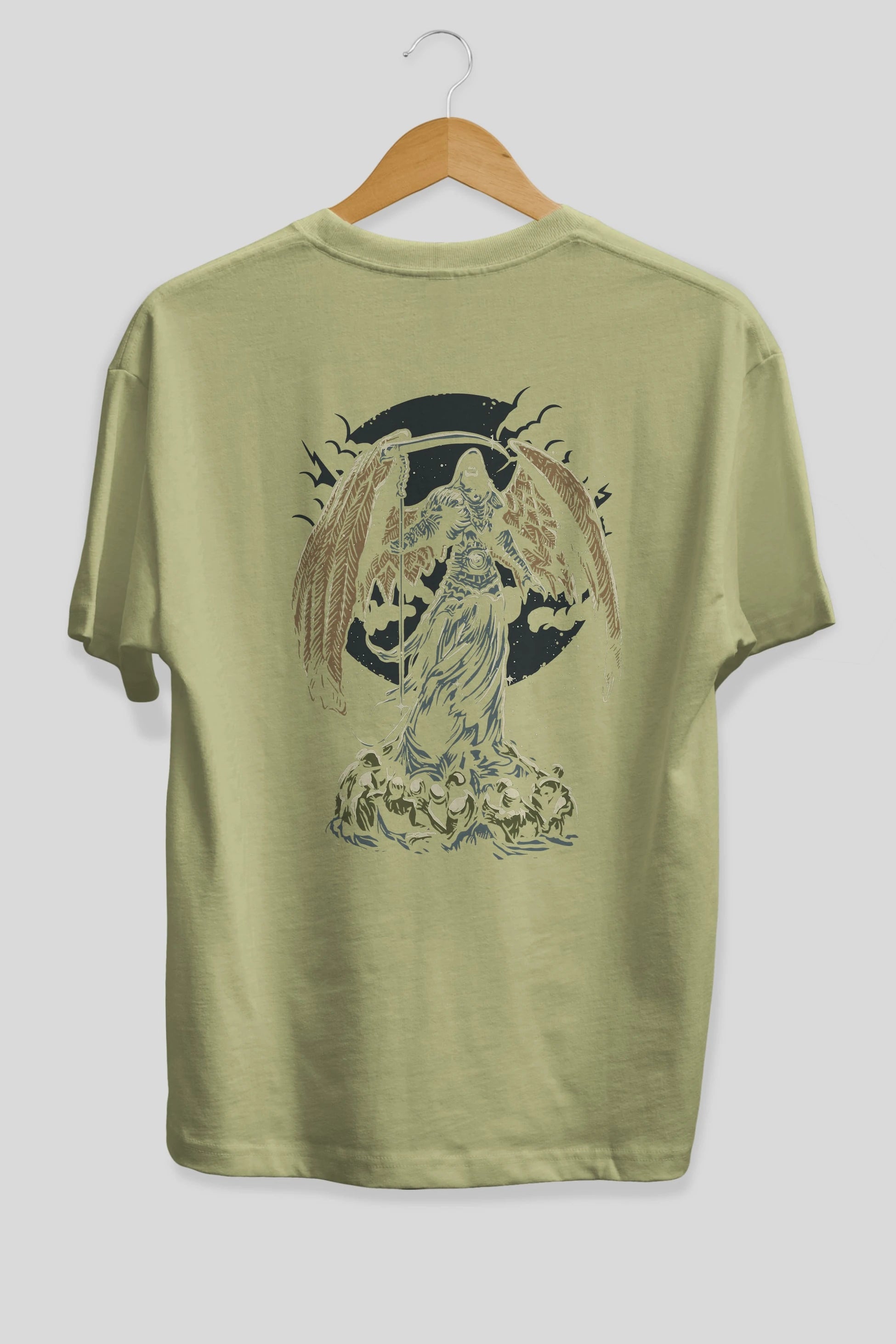Darkness Arka Baskılı Oversize t-shirt Erkek Kadın Unisex %100 Pamuk