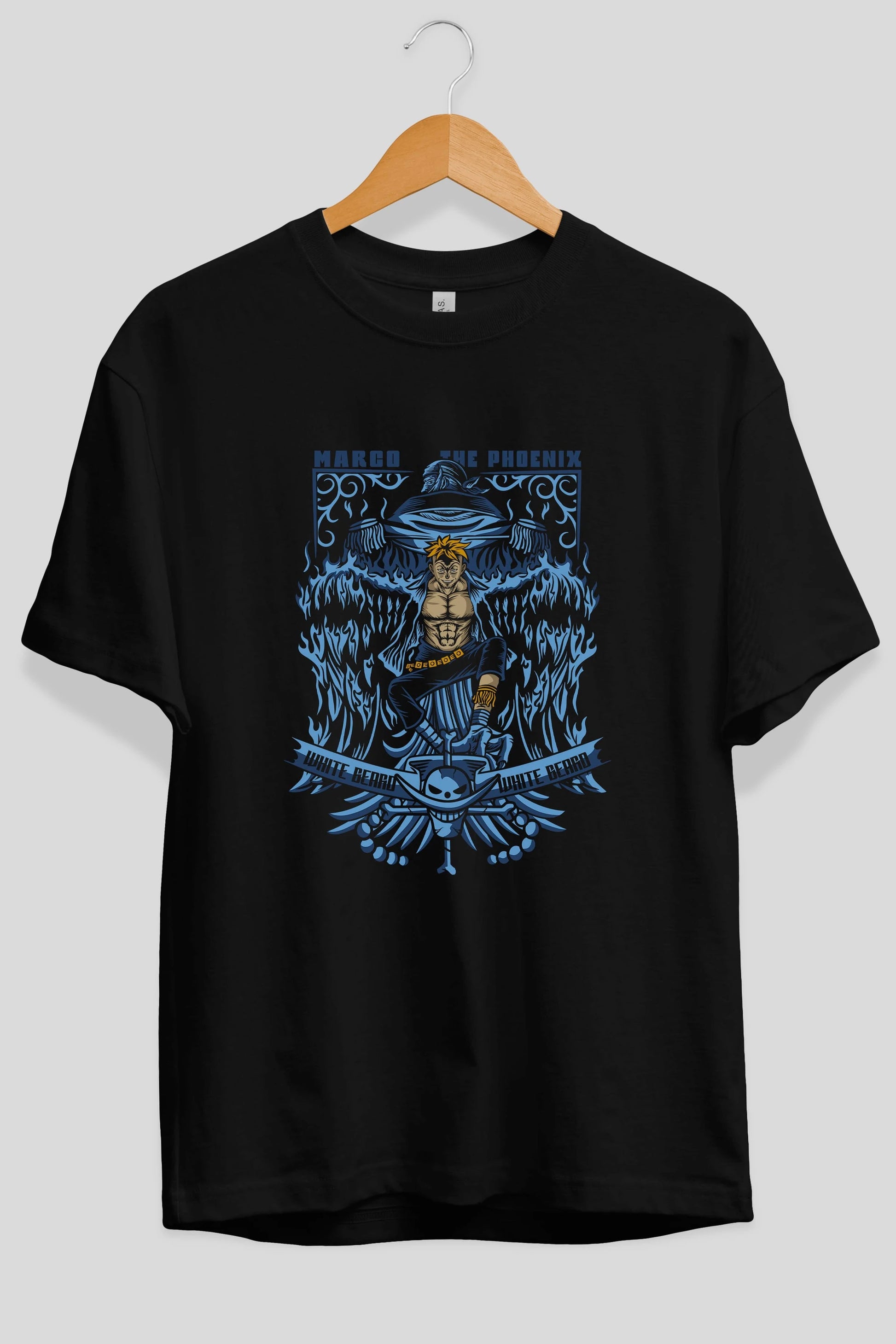 Marco the Phoenix Anime Ön Baskılı Oversize t-shirt Erkek Kadın Unisex