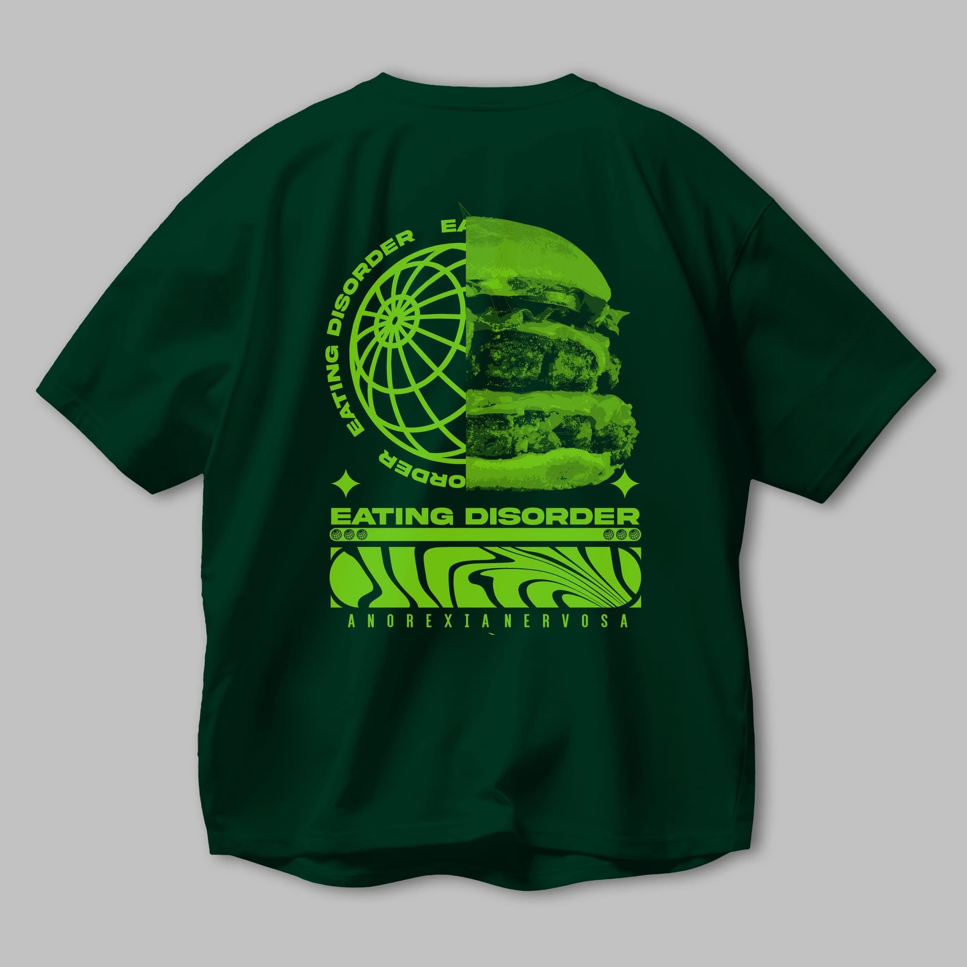 Eating Disorder Arka Baskılı Oversize t-shirt Erkek Kadın Unisex