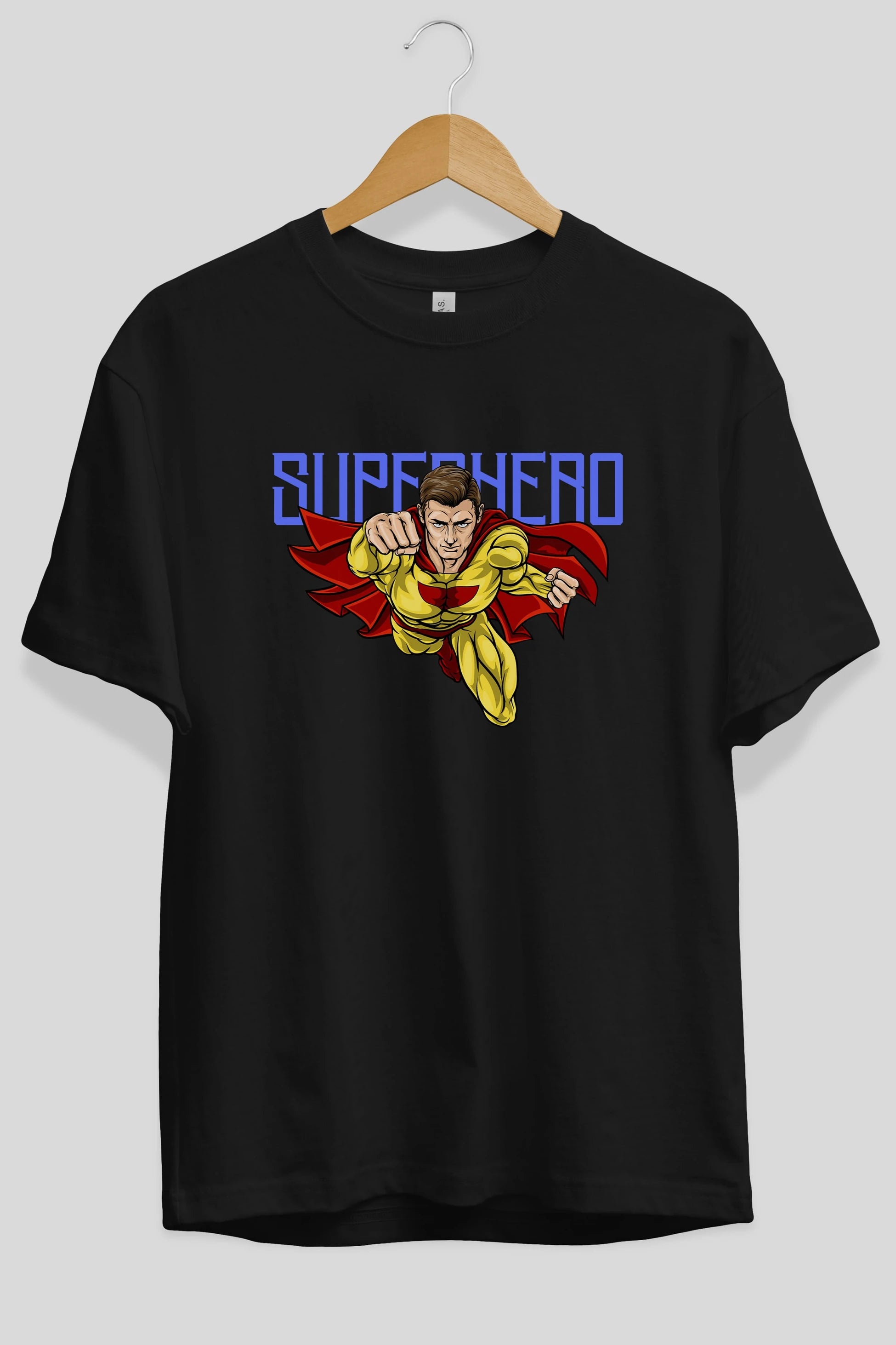 Super Hero Ön Baskılı Oversize t-shirt Erkek Kadın Unisex