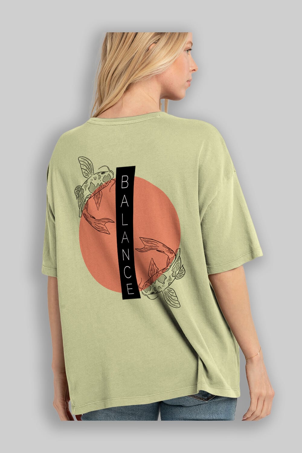 Balance 2 Yazılı Arka Baskılı Oversize t-shirt Erkek Kadın Unisex
