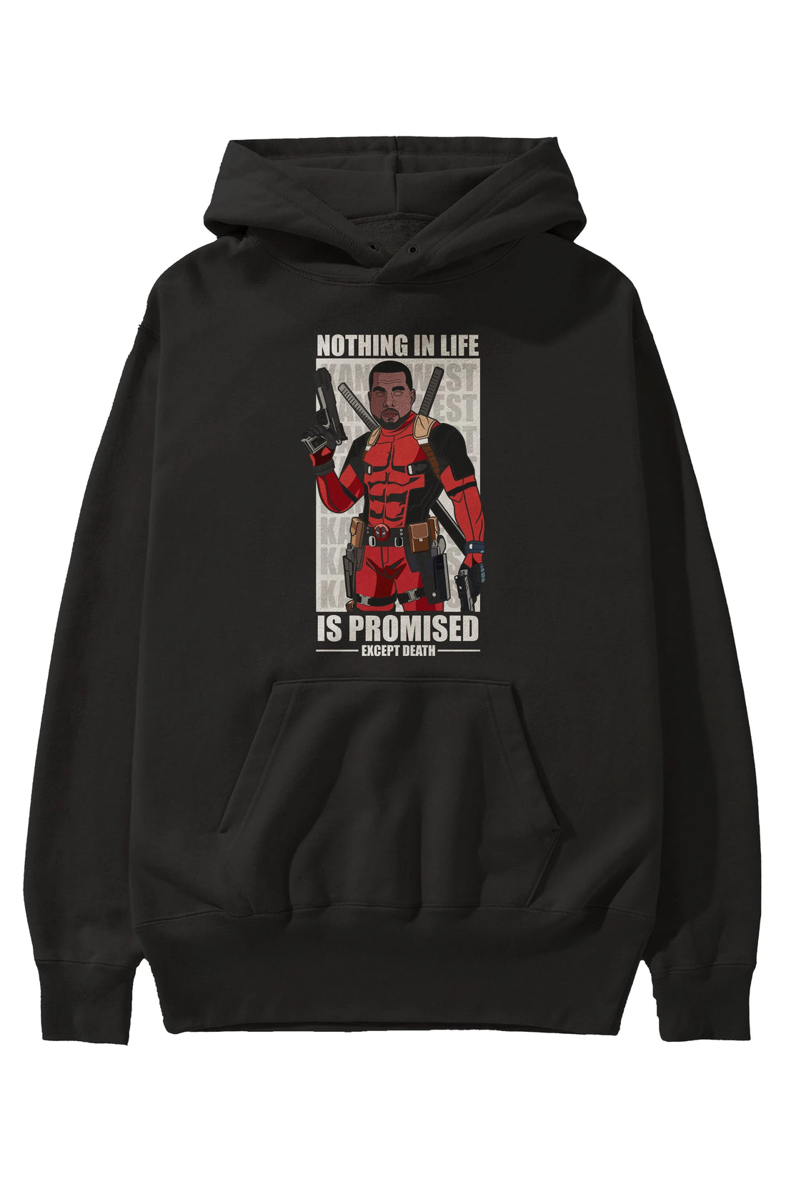 Kanye West Deadpool Ön Baskılı Hoodie Oversize Kapüşonlu Sweatshirt Erkek Kadın Unisex