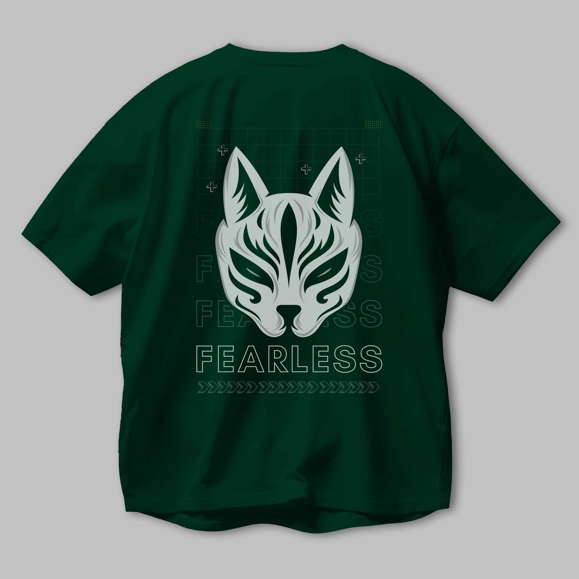Fearless Yazılı Arka Baskılı Oversize t-shirt Erkek Kadın Unisex