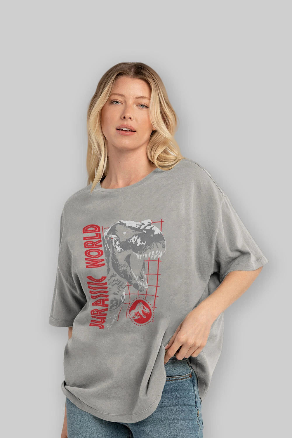 Jurassic Park (2) Ön Baskılı Oversize t-shirt Erkek Kadın Unisex %100 Pamuk Bisiklet Yaka tişort