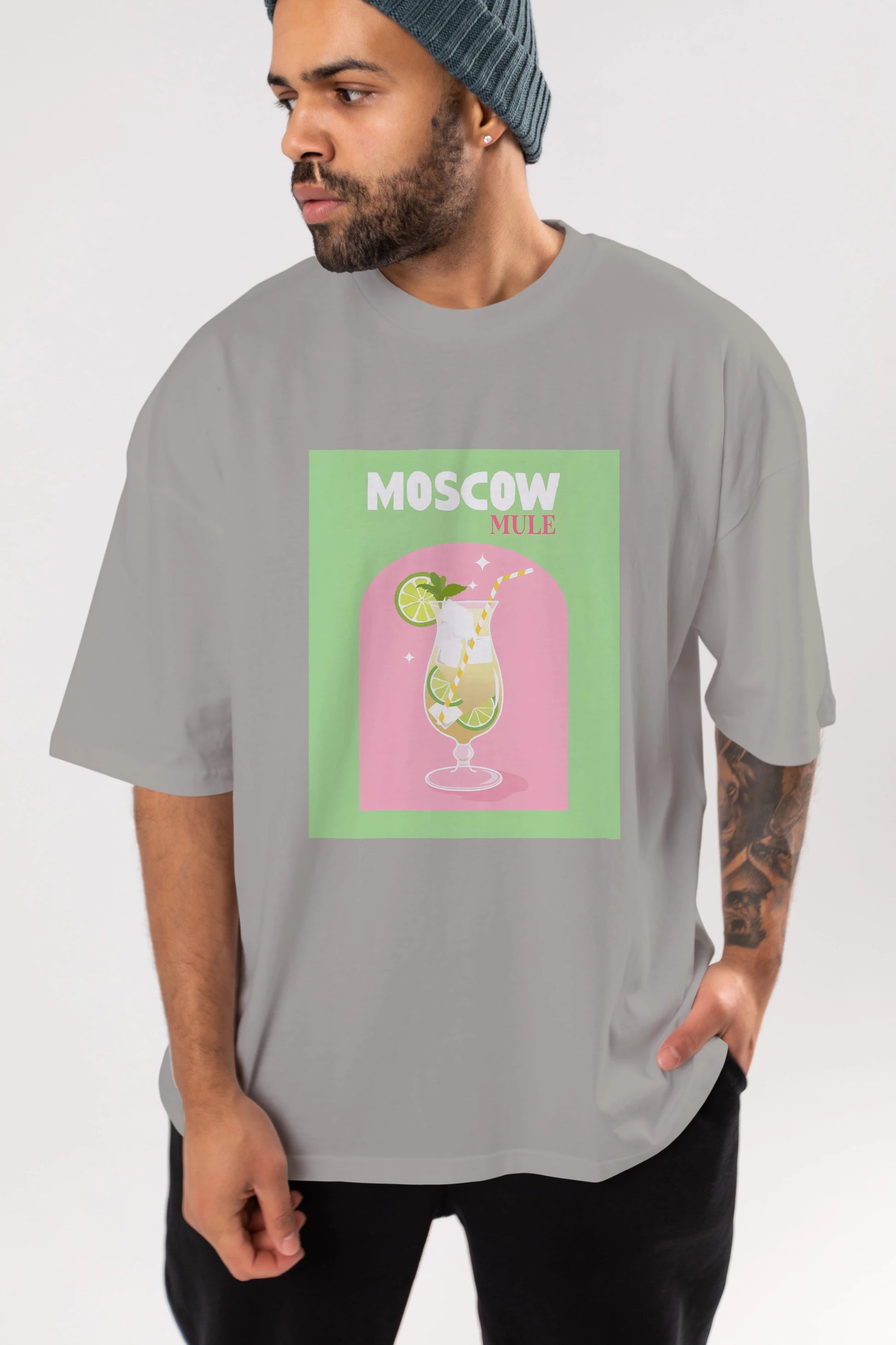 Moscow Mule 5 Ön Baskılı Oversize t-shirt Erkek Kadın Unisex %100 Pamuk Bisiklet Yaka tişort
