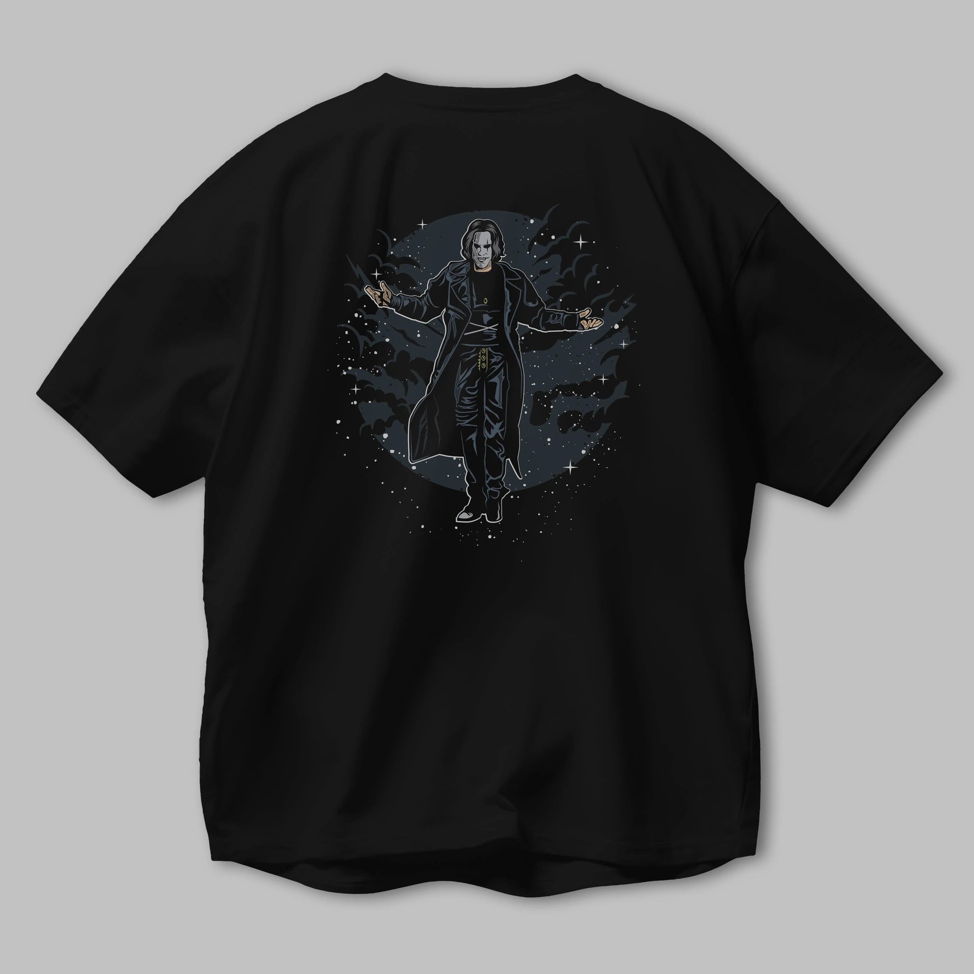 The Crow Arka Baskılı Oversize t-shirt Erkek Kadın Unisex %100 Pamuk