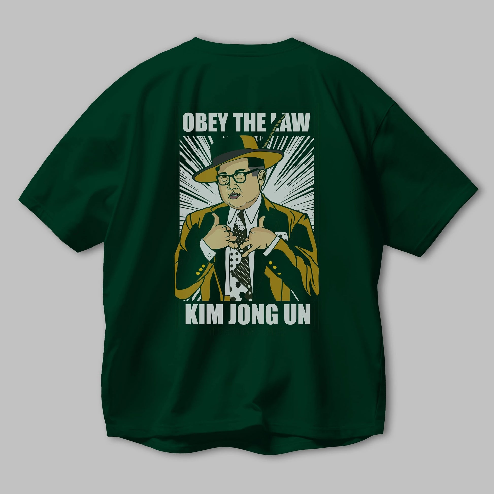 The Mask Jong Un Arka Baskılı Oversize t-shirt Erkek Kadın Unisex %100 Pamuk tişort