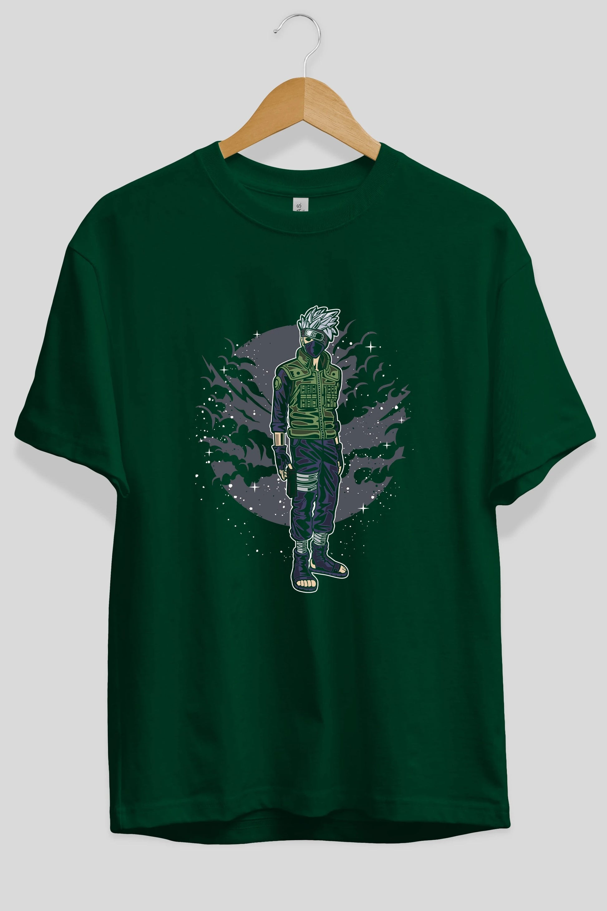 SHINOBI Ön Baskılı Oversize t-shirt Erkek Kadın Unisex %100 Pamuk tişort