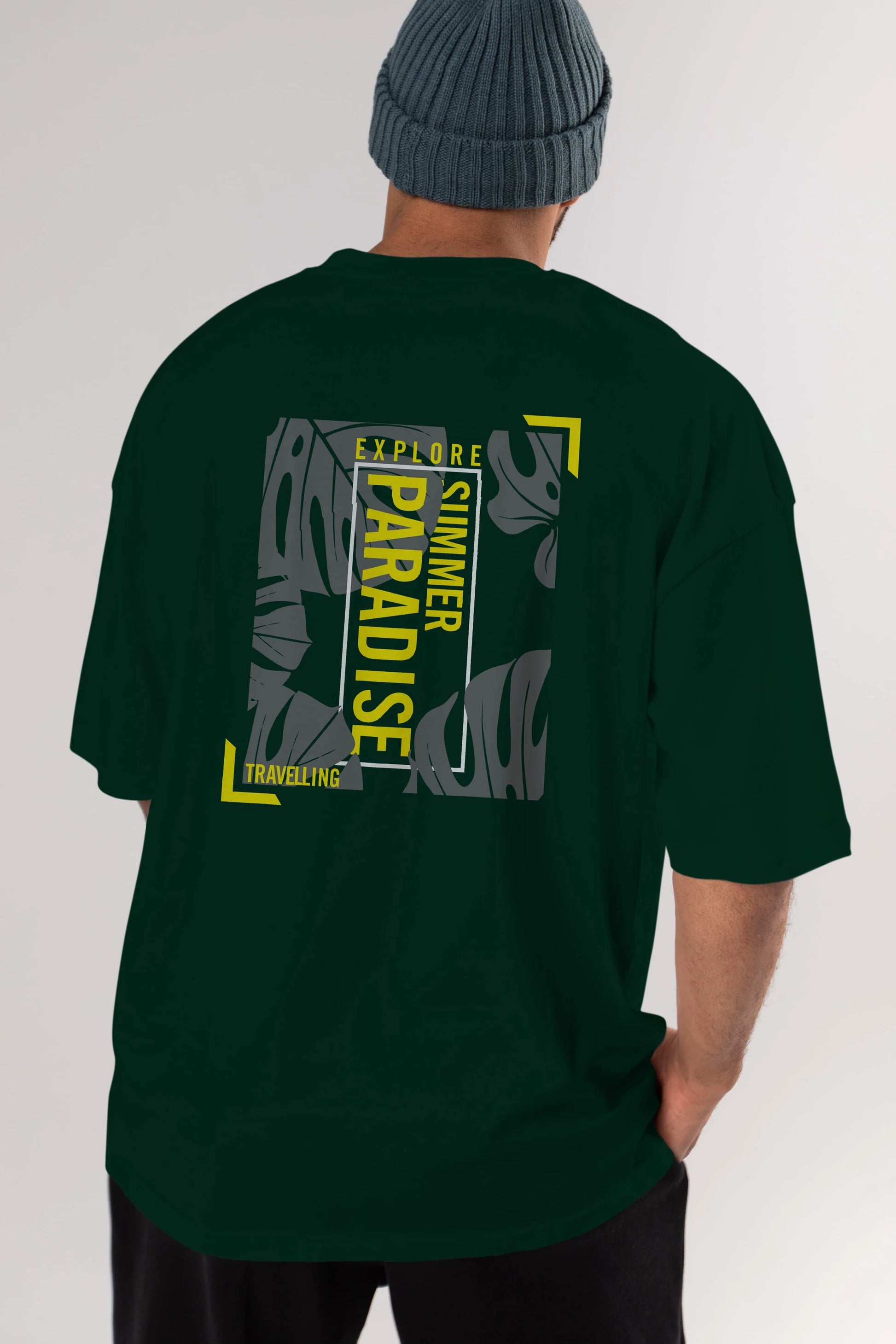 Explore Summer Arka Baskılı Oversize t-shirt Erkek Kadın Unisex