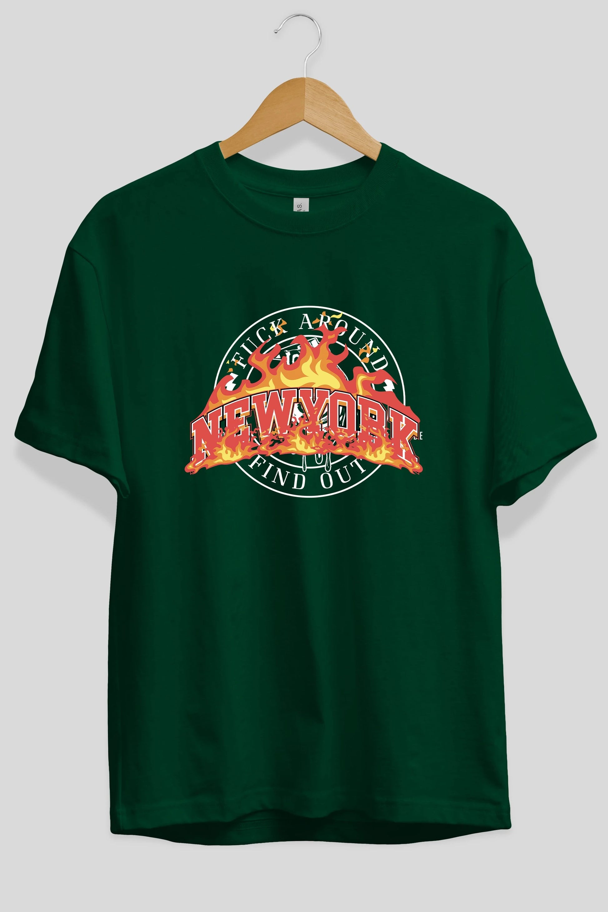 Newyork Style Ön Baskılı Oversize t-shirt Erkek Kadın Unisex
