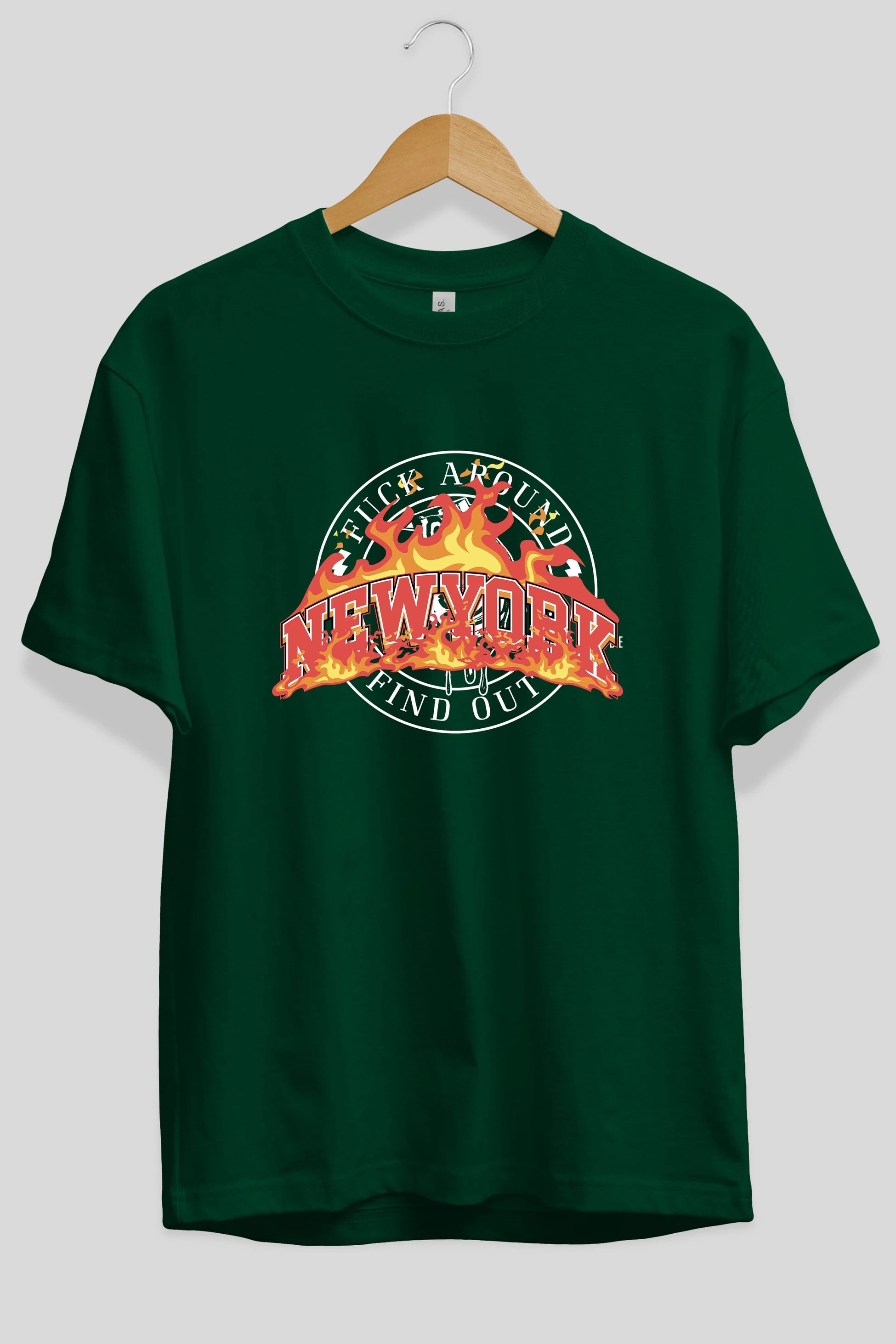 Newyork Style Ön Baskılı Oversize t-shirt Erkek Kadın Unisex