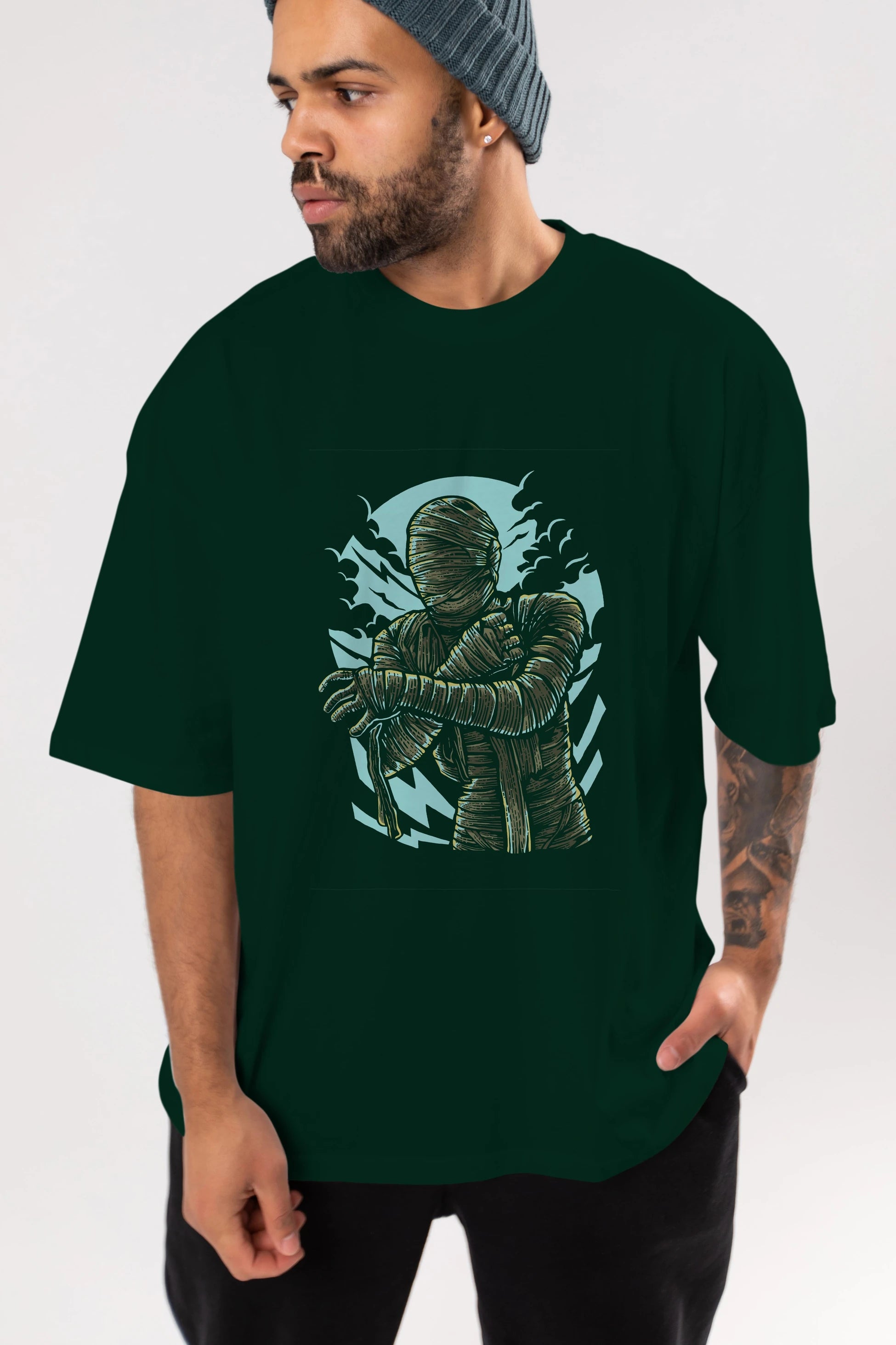 The Mummy Ön Baskılı Oversize t-shirt Erkek Kadın Unisex %100 Pamuk tişort