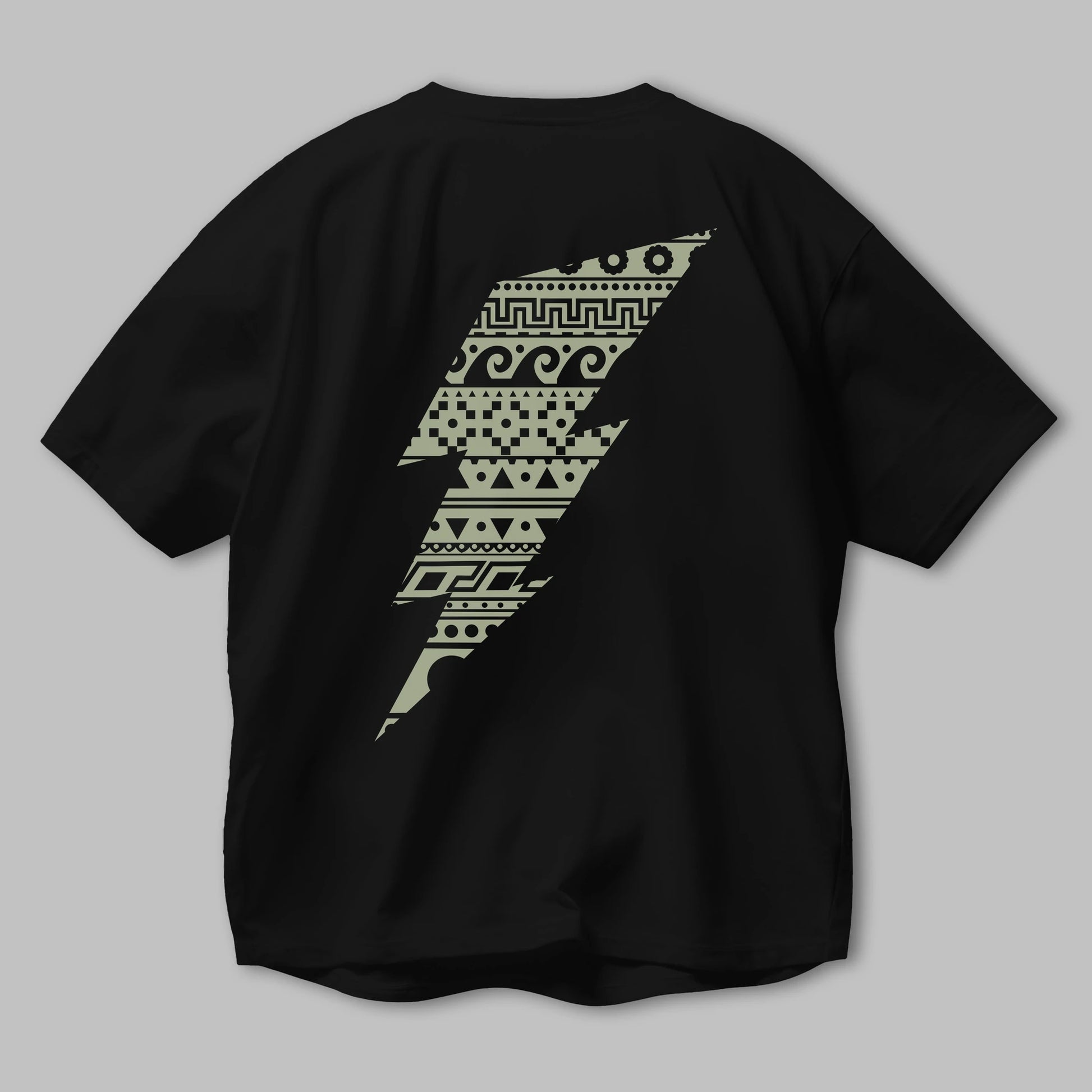Thunderbolt Arka Baskılı Oversize t-shirt %100 pamuk Erkek Kadın Unisex