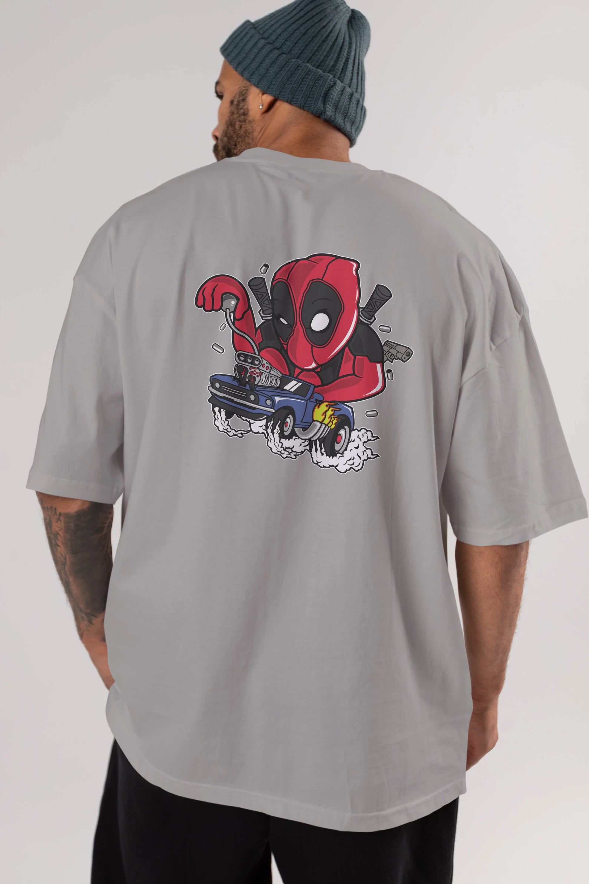 Deadpool (21) Arka Baskılı Oversize t-shirt Erkek Kadın Unisex %100 Pamuk Bisiklet Yaka tişort