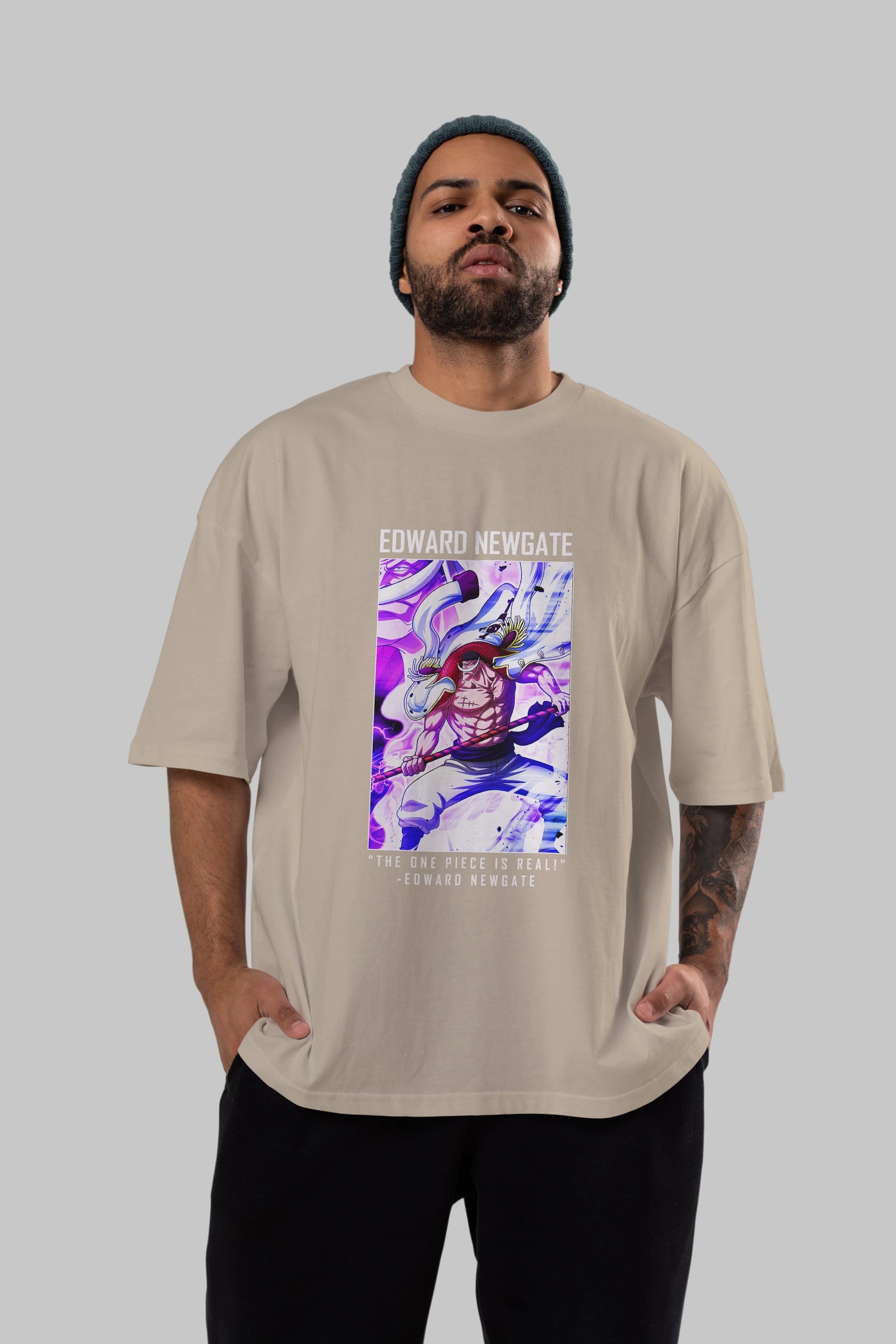 Edward Newgate Anime Ön Baskılı Oversize t-shirt Erkek Kadın Unisex