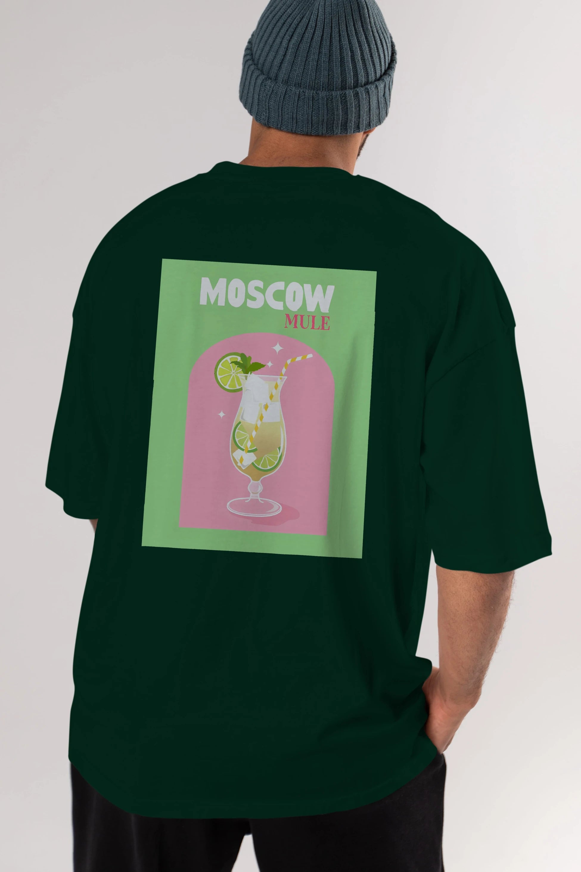 Moscow Mule 5 Arka Baskılı Oversize t-shirt Erkek Kadın Unisex %100 Pamuk Bisiklet Yaka tişort