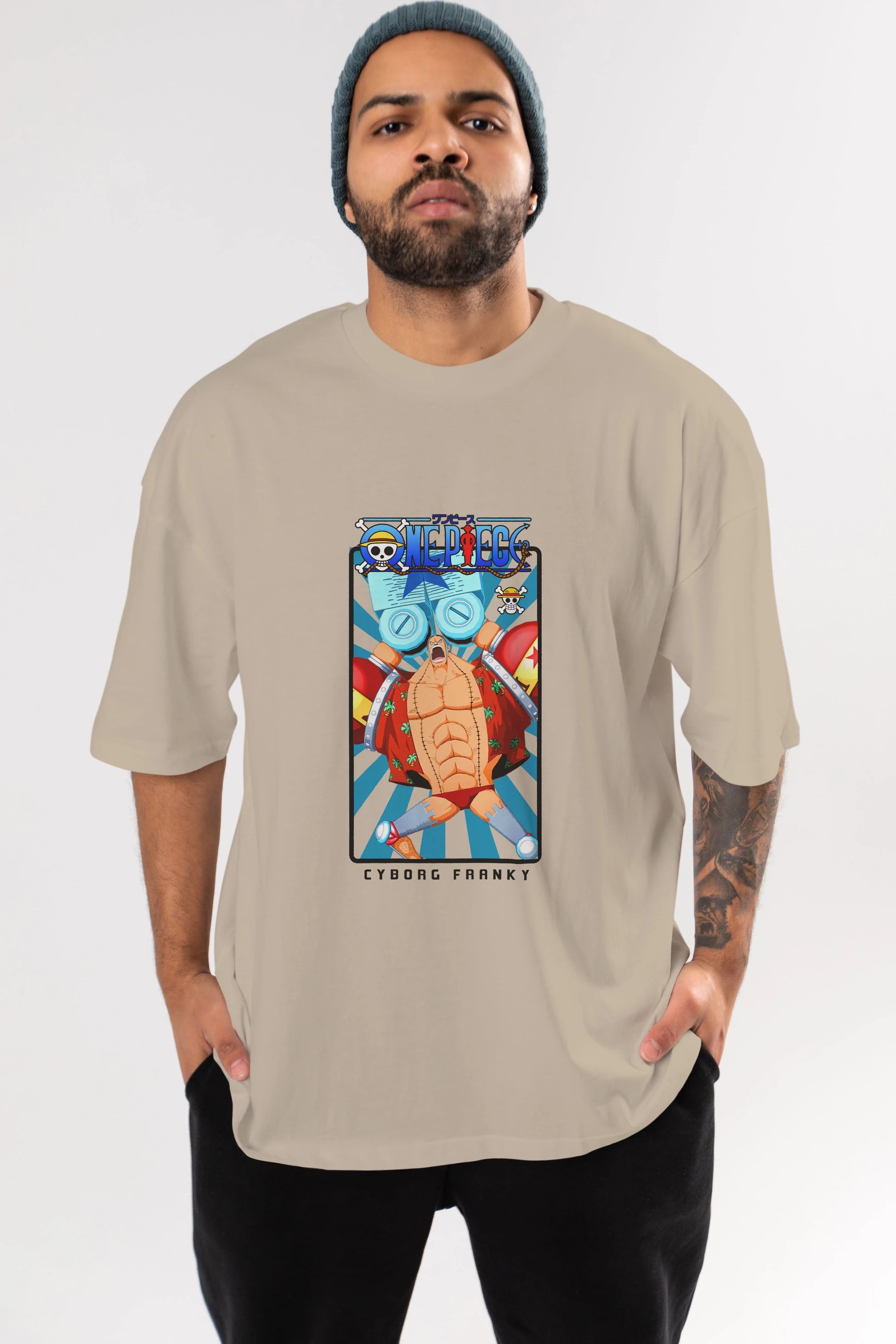 Franky Anime Ön Baskılı Oversize t-shirt Erkek Kadın Unisex