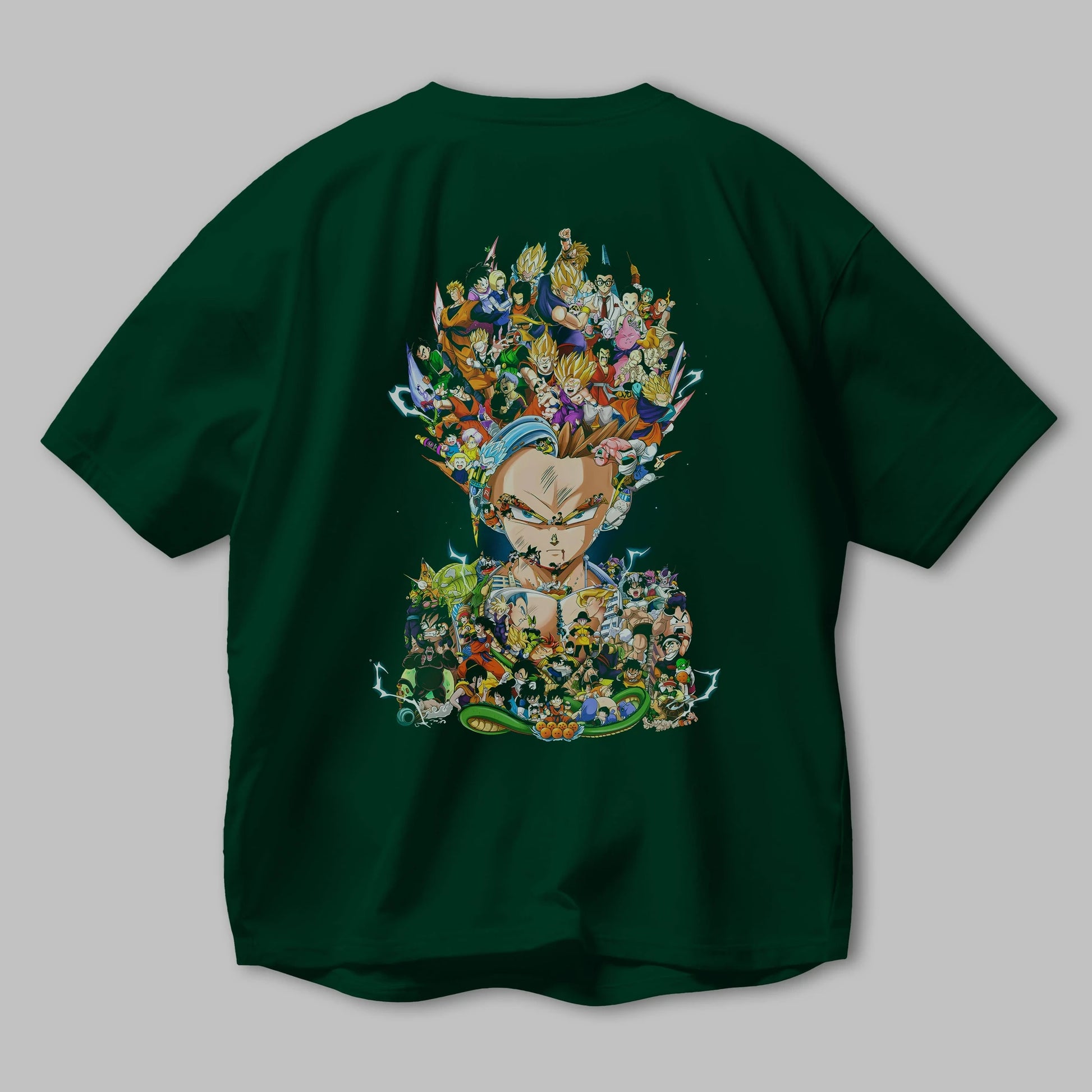 DRAGON BALL ART (2) Anime Arka Baskılı Oversize t-shirt Erkek Kadın Unisex