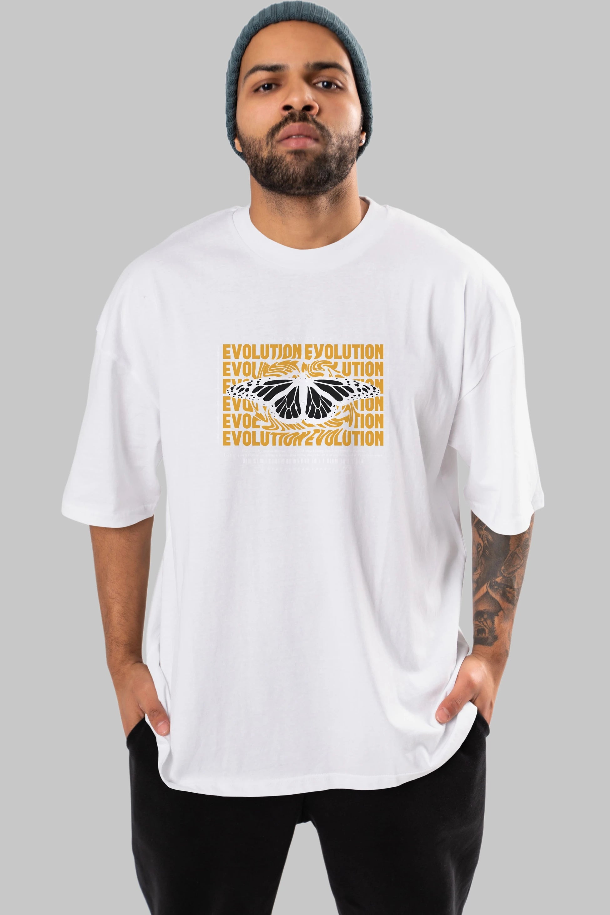 Evolution Urban Style Ön Baskılı Oversize t-shirt Erkek Kadın Unisex