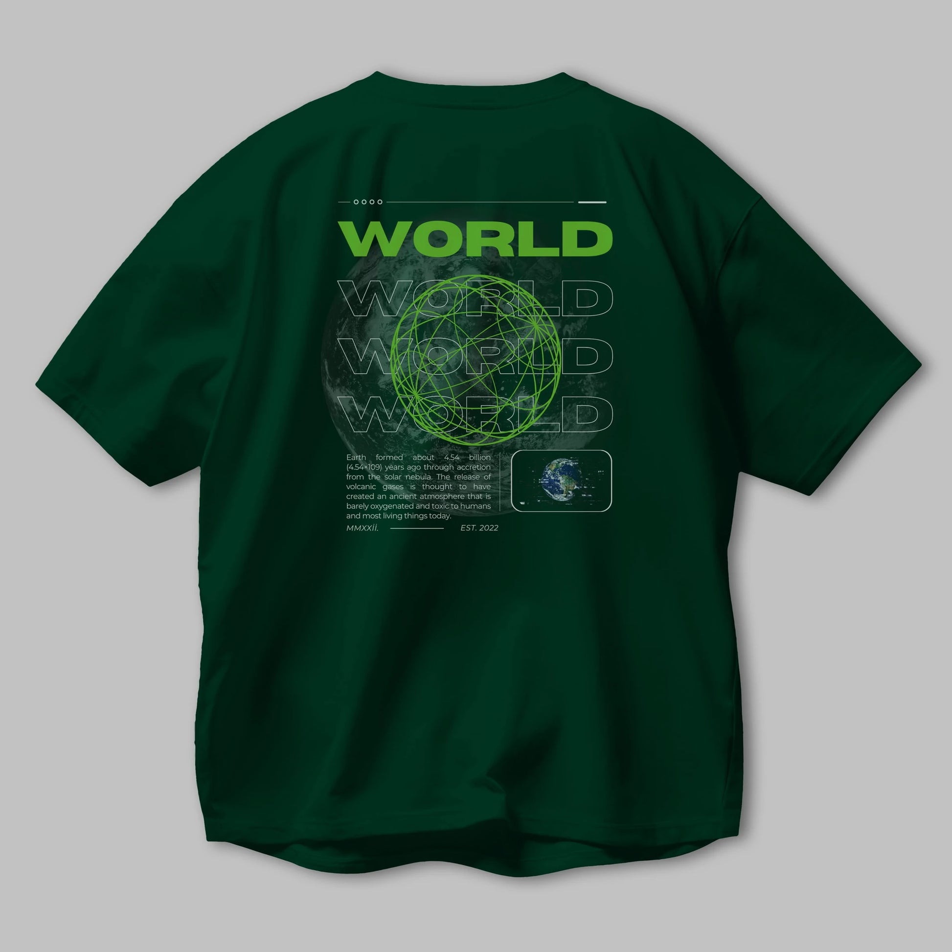 World Streetwear Arka Baskılı Oversize t-shirt Erkek Kadın Unisex