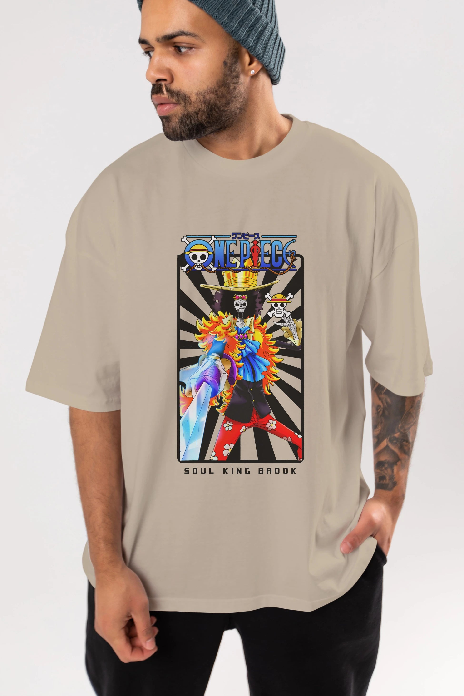 Brook Anime Ön Baskılı Oversize t-shirt Erkek Kadın Unisex