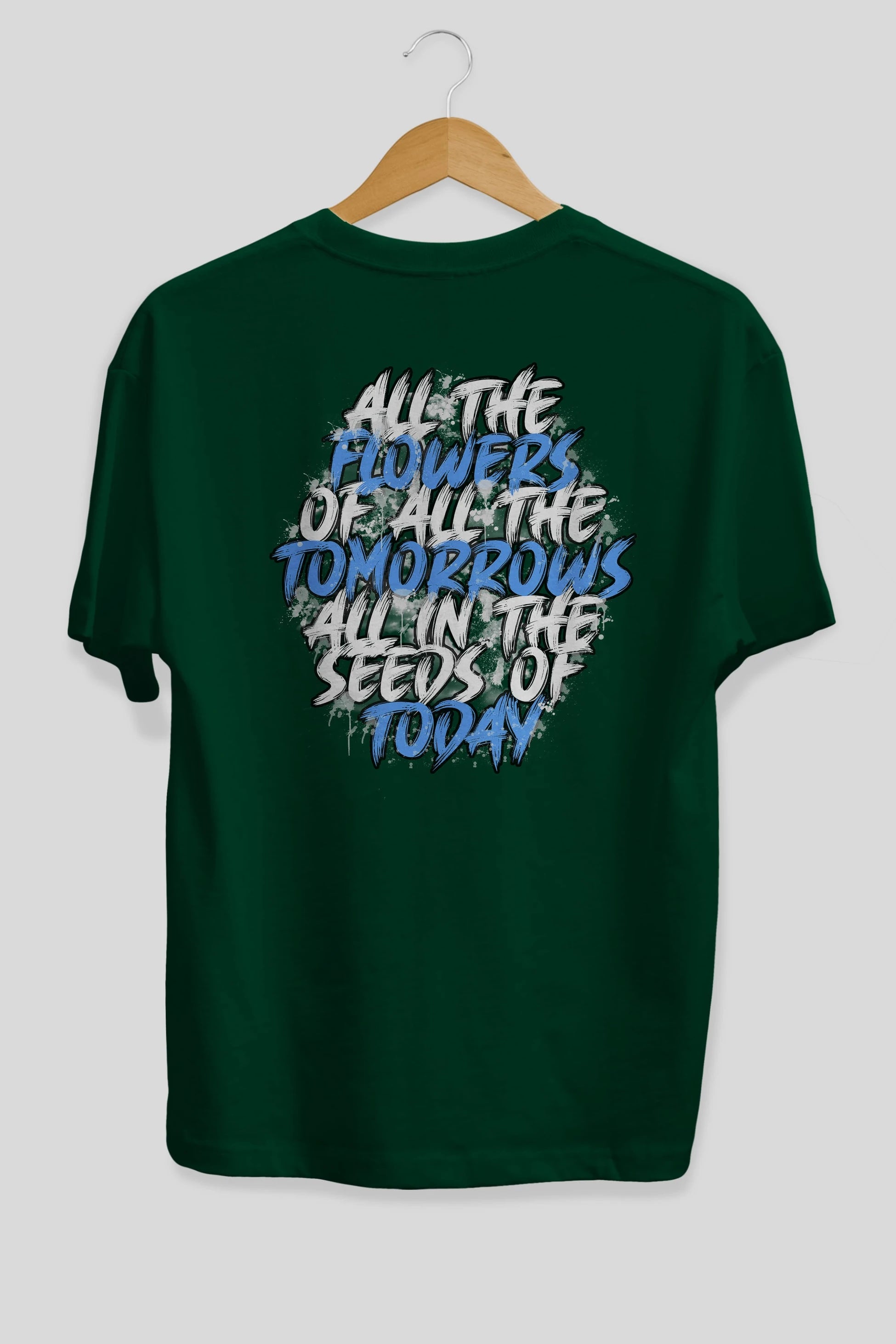 All The Flowers Arka Baskılı Oversize t-shirt Erkek Kadın Unisex