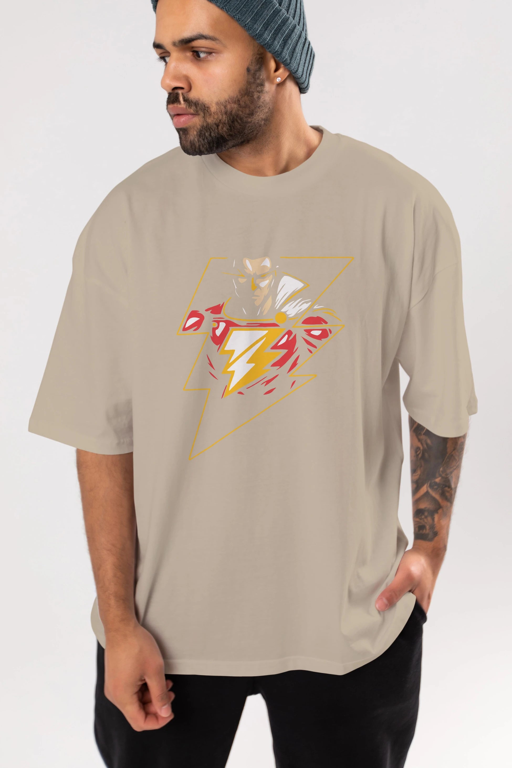 Flash Avengers (3) Ön Baskılı Oversize t-shirt Erkek Kadın Unisex %100 Pamuk Bisiklet Yaka tişort