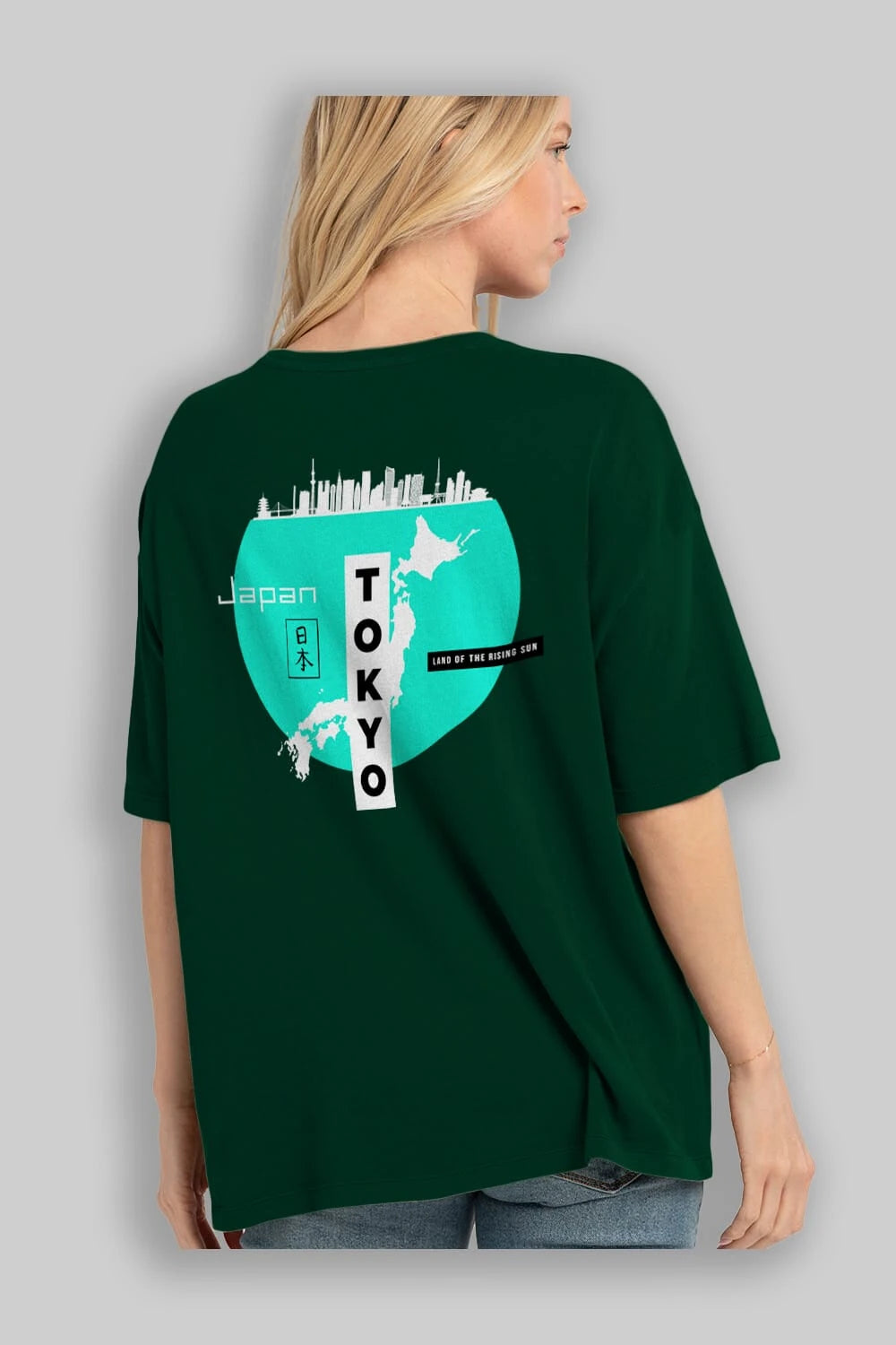 Japan Tokyo Arka Baskılı Oversize t-shirt Erkek Kadın Unisex