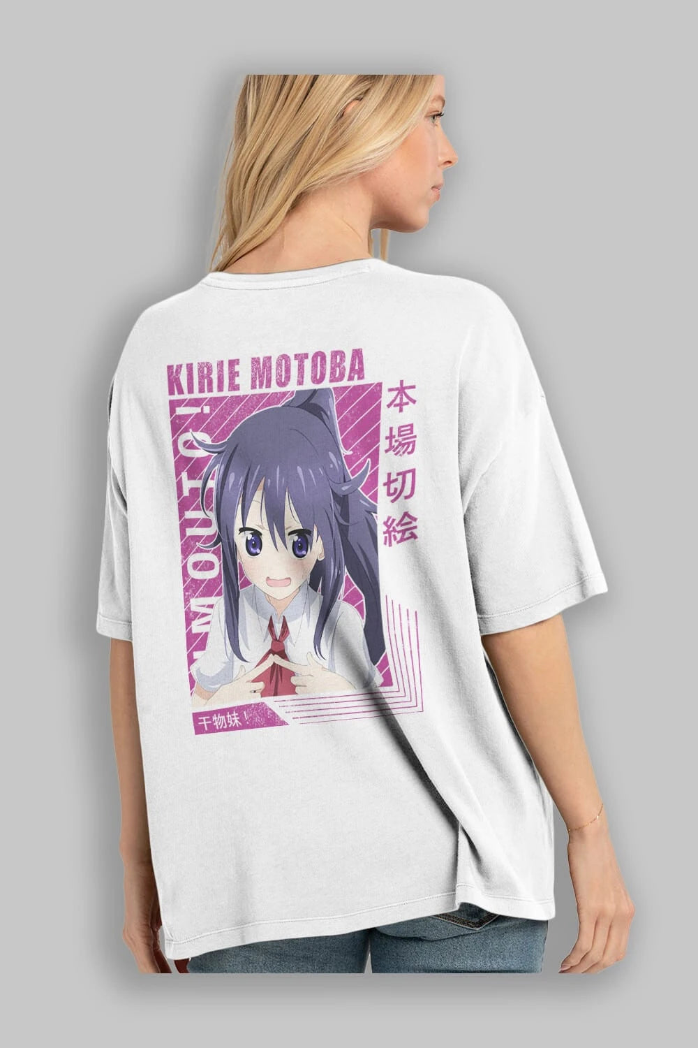 Kirie Motoba 4 Anime Arka Baskılı Oversize t-shirt Erkek Kadın Unisex