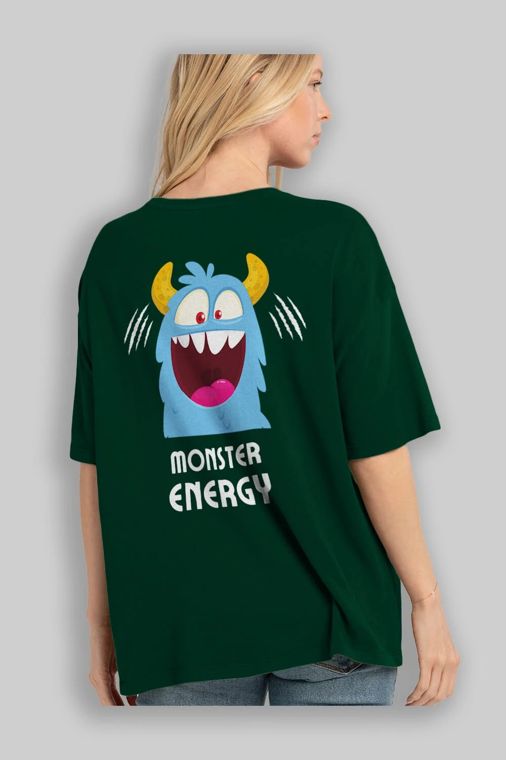 Monster Energy Arka Baskılı Oversize t-shirt Erkek Kadın Unisex