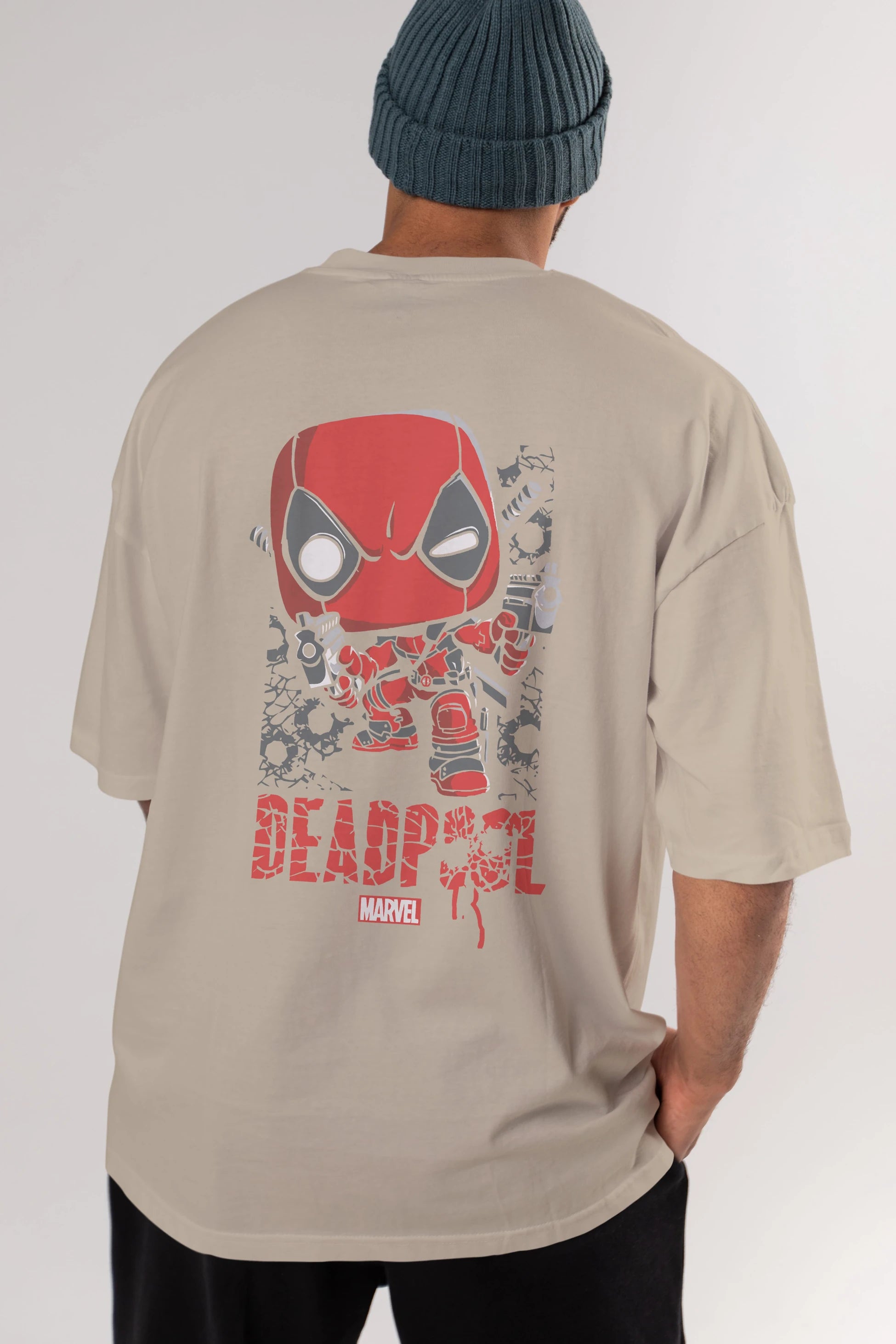 Deadpool (8) Arka Baskılı Oversize t-shirt Erkek Kadın Unisex %100 Pamuk Bisiklet Yaka tişort