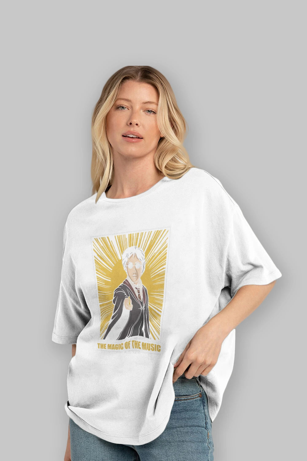 John Potter Ön Baskılı Oversize t-shirt Erkek Kadın Unisex %100 Pamuk tişort