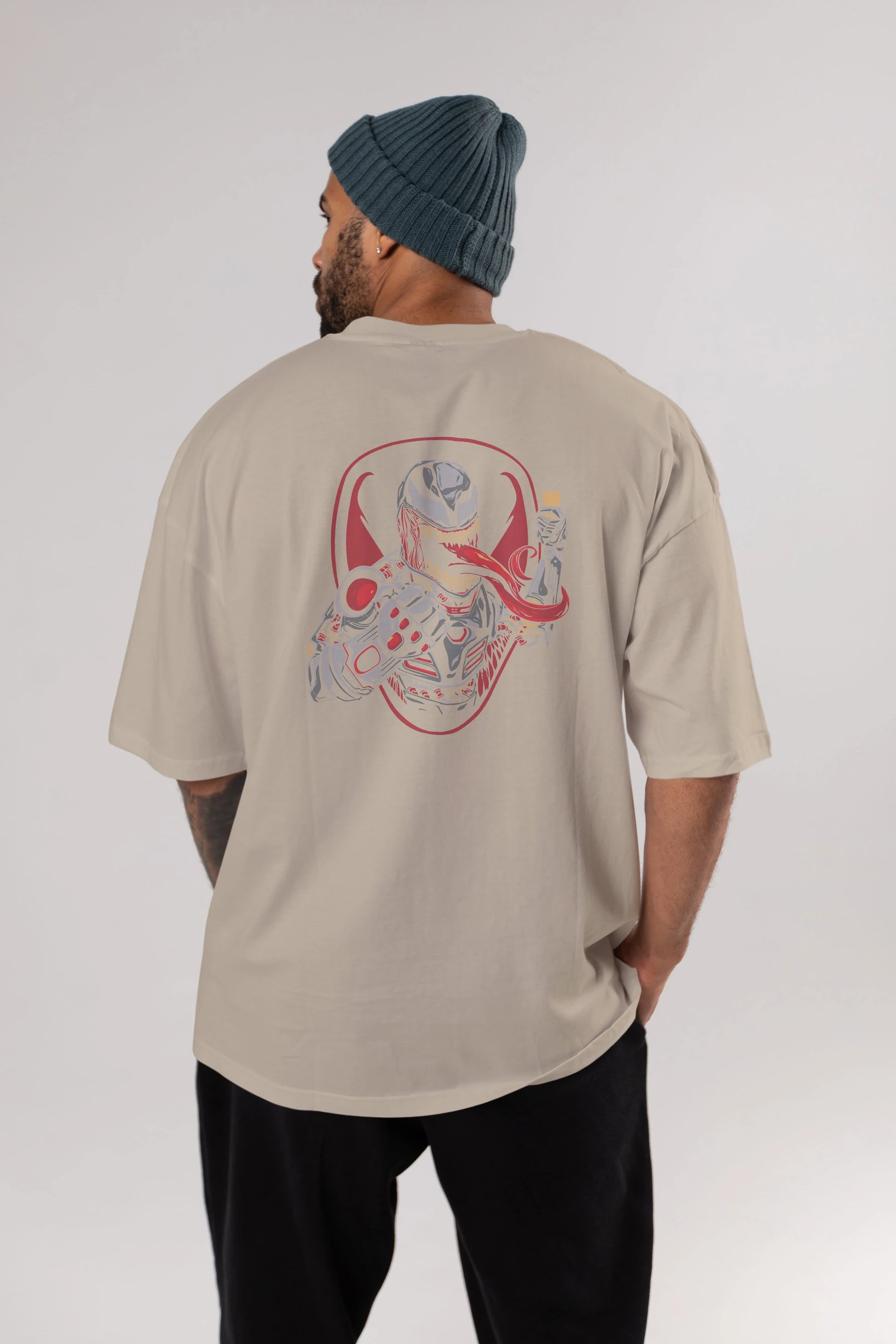 Venom (17) Arka Baskılı Oversize t-shirt Erkek Kadın Unisex %100 Pamuk Bisiklet Yaka tişort