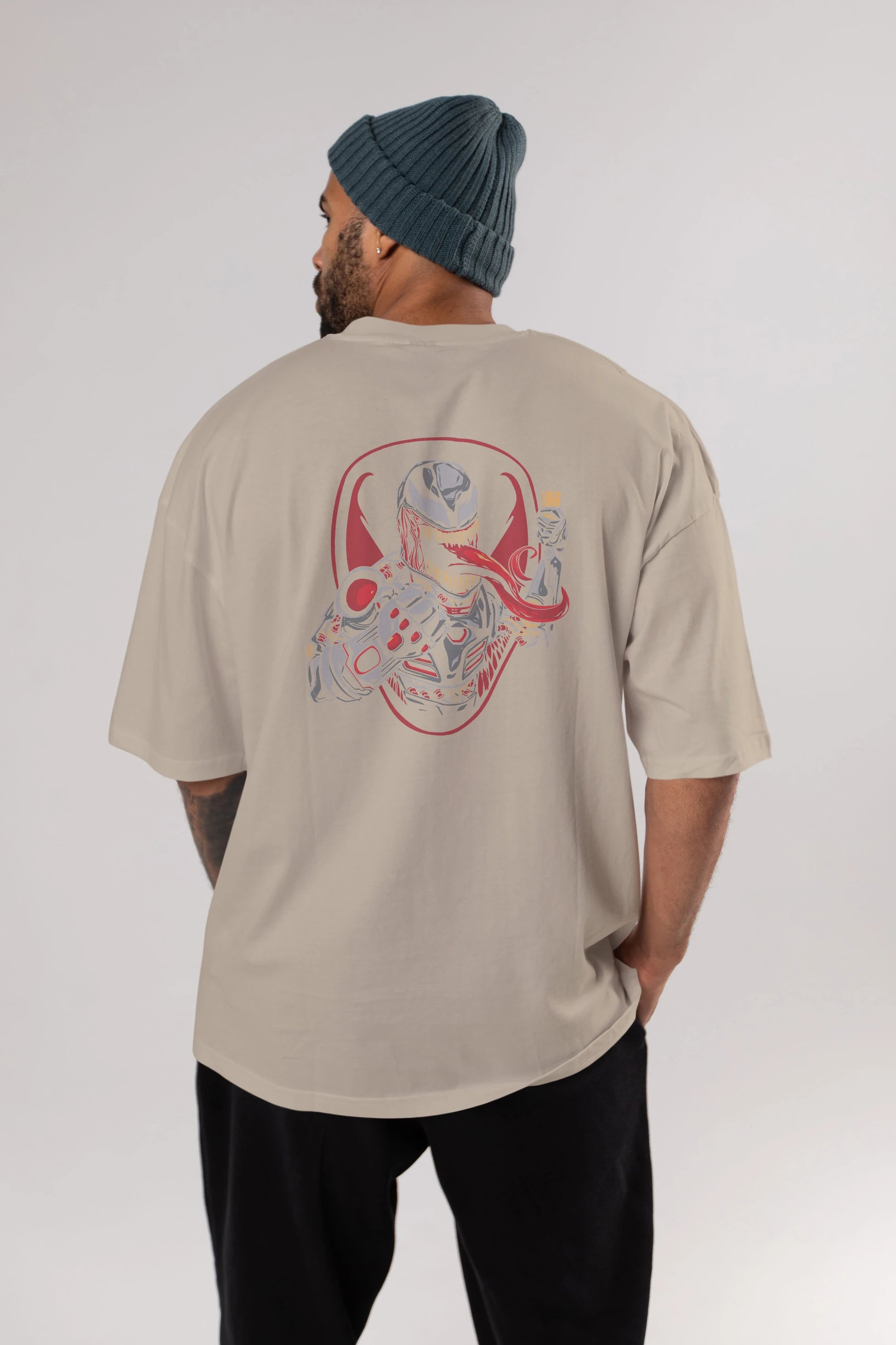 Venom (17) Arka Baskılı Oversize t-shirt Erkek Kadın Unisex %100 Pamuk Bisiklet Yaka tişort