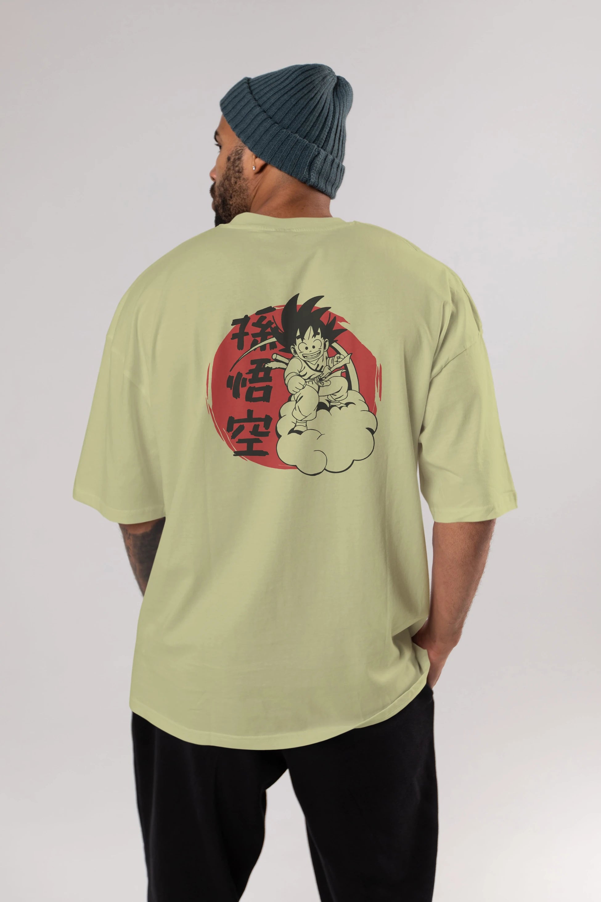 DRAGON BALL Anime Arka Baskılı Oversize t-shirt Erkek Kadın Unisex